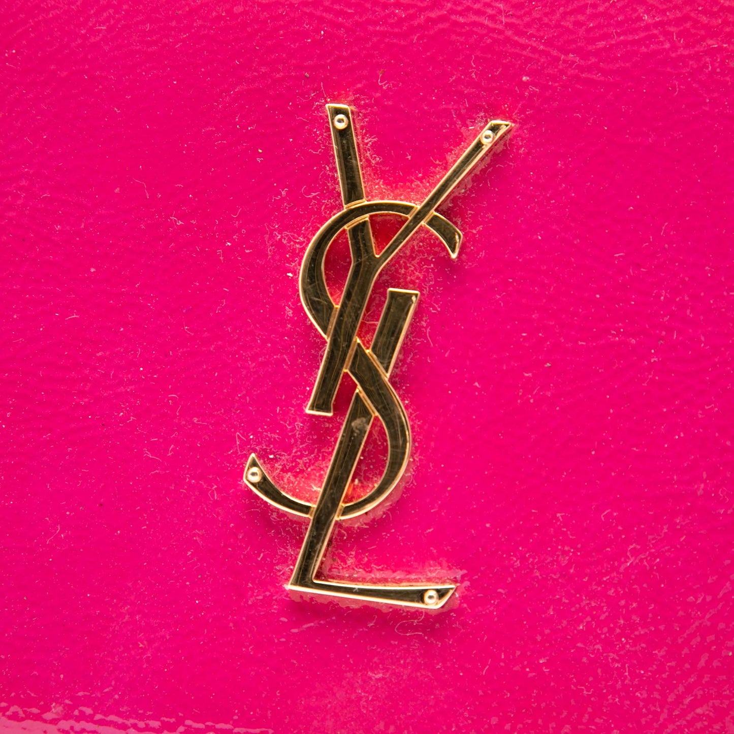 Saint Laurent Patent Monogram Kate Wallet on Chain