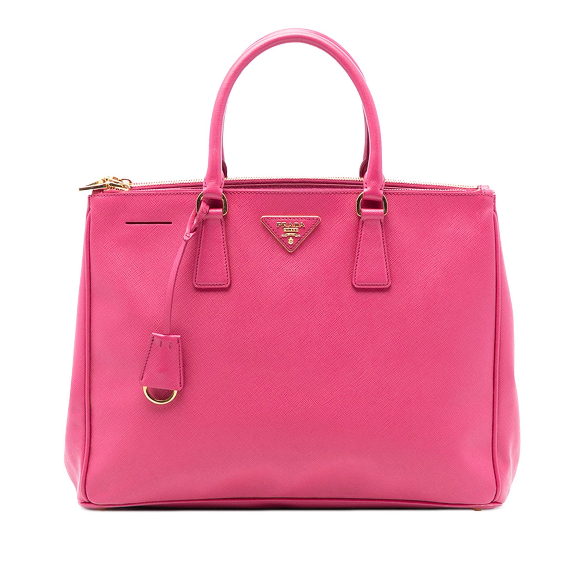 Prada Medium Saffiano Lux Galleria Double Zip Satchel