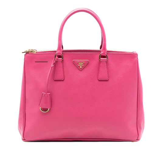 Prada Medium Saffiano Lux Galleria Double Zip Satchel