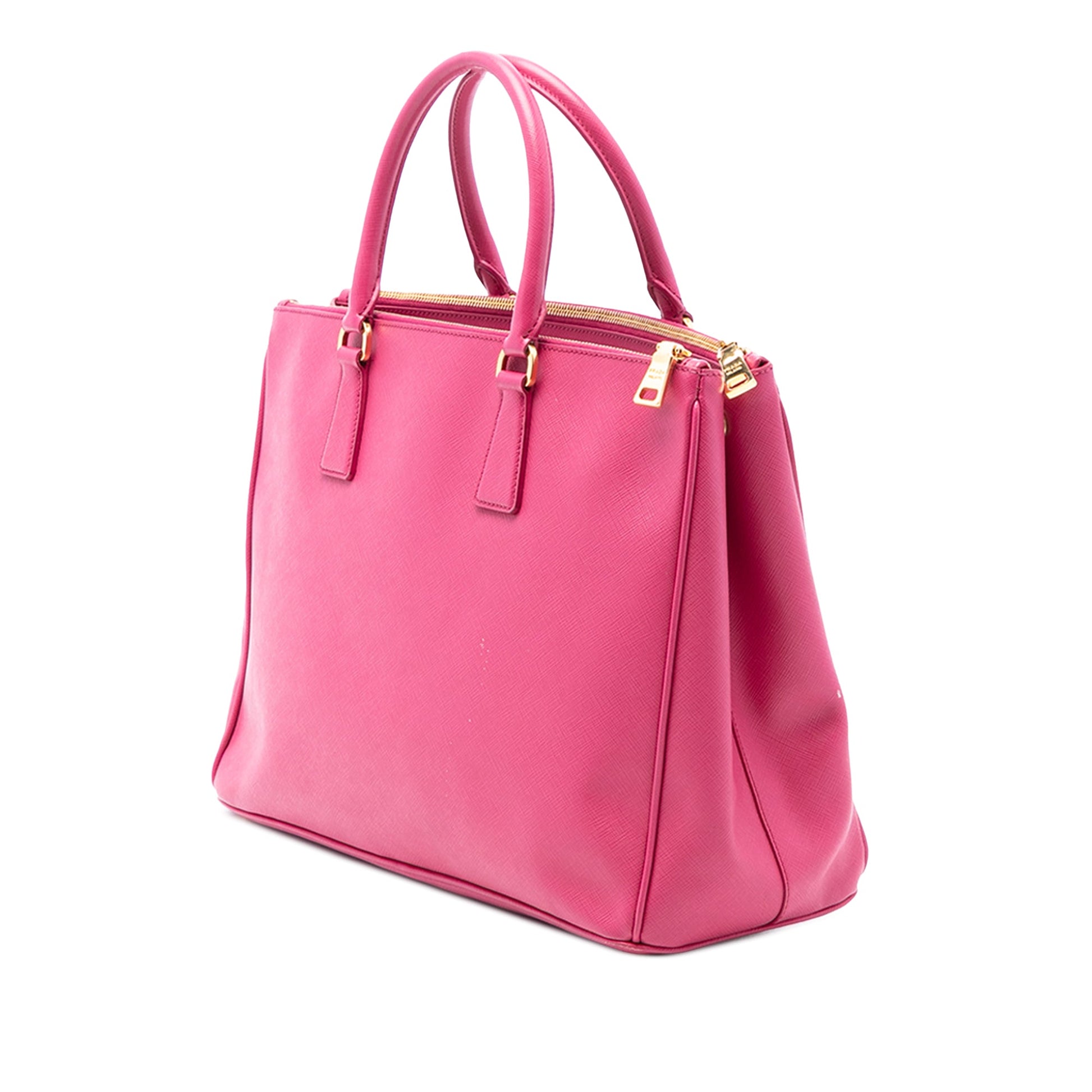 Prada Medium Saffiano Lux Galleria Double Zip Satchel