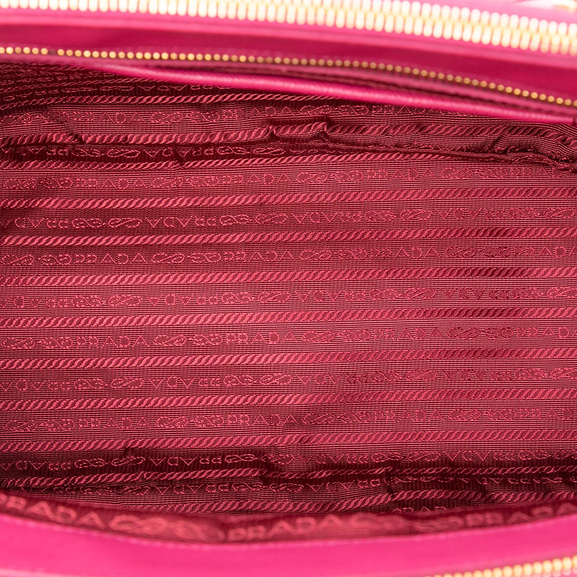 Prada Medium Saffiano Lux Galleria Double Zip Satchel