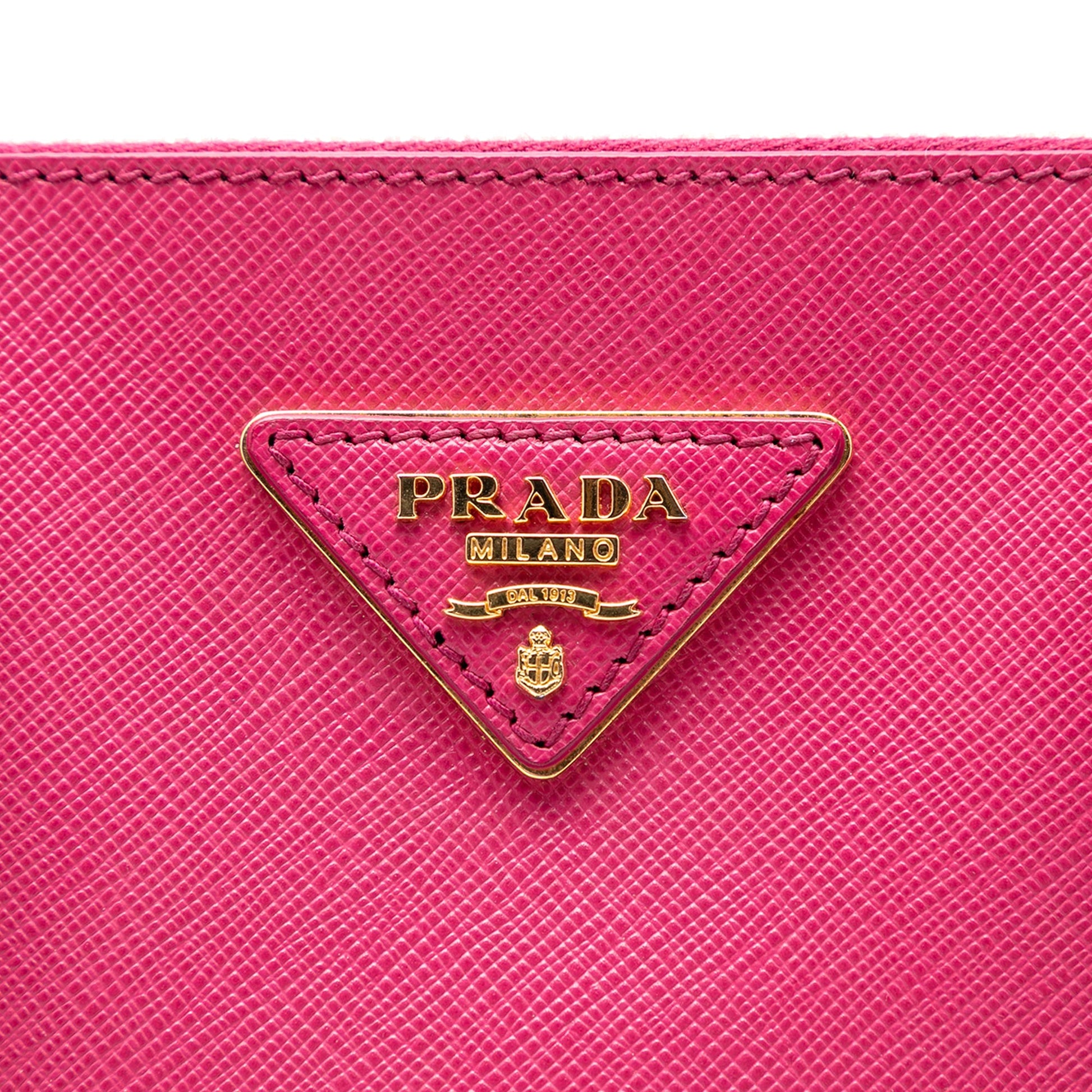 Prada Medium Saffiano Lux Galleria Double Zip Satchel