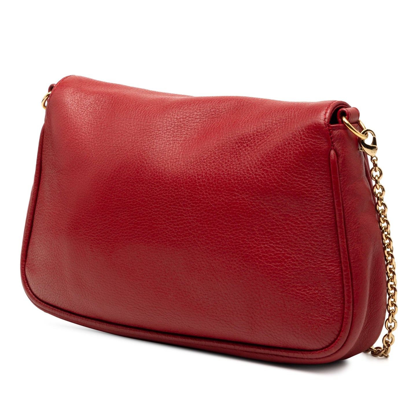 Fendi Leather Fendista Pochette Crossbody