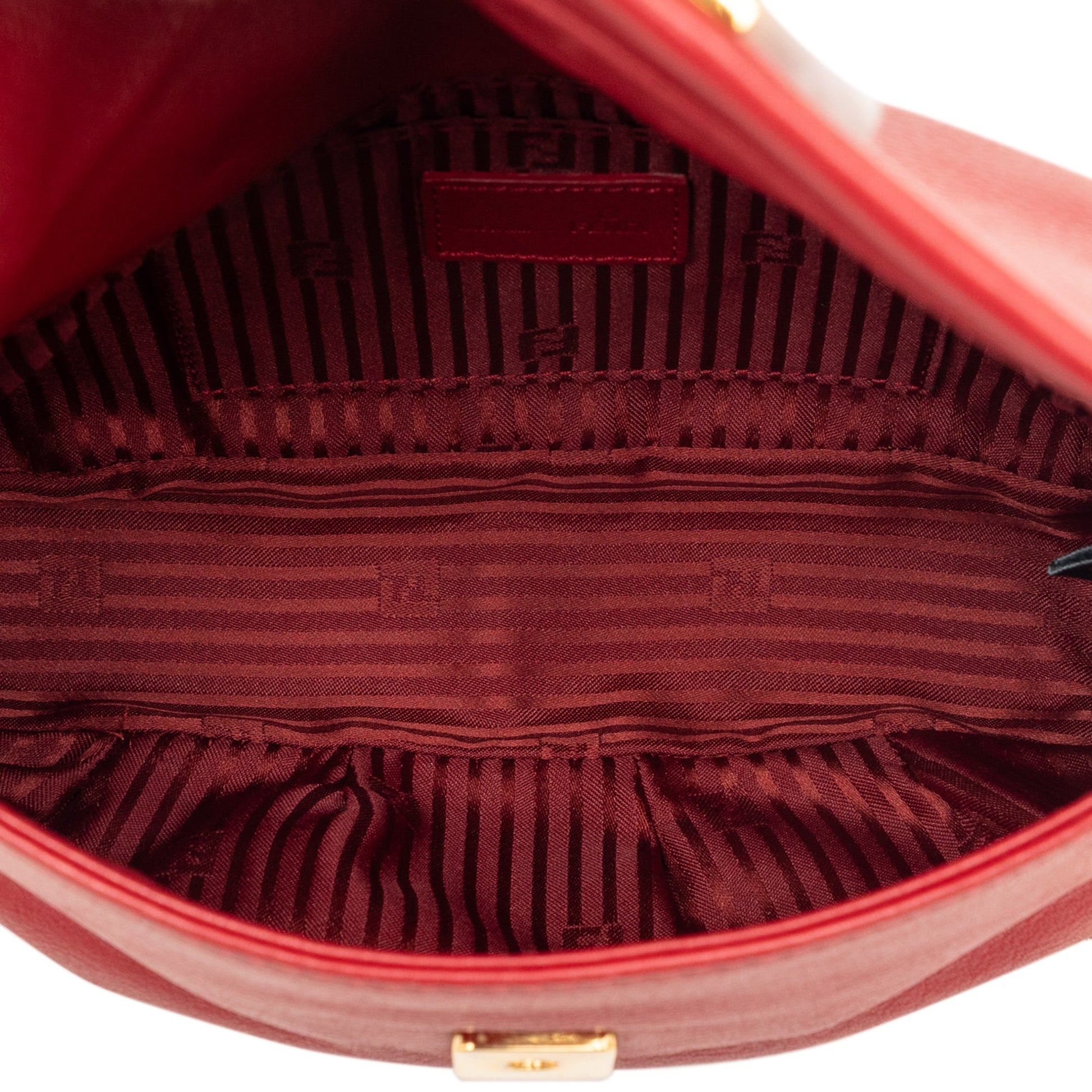 Fendi Leather Fendista Pochette Crossbody