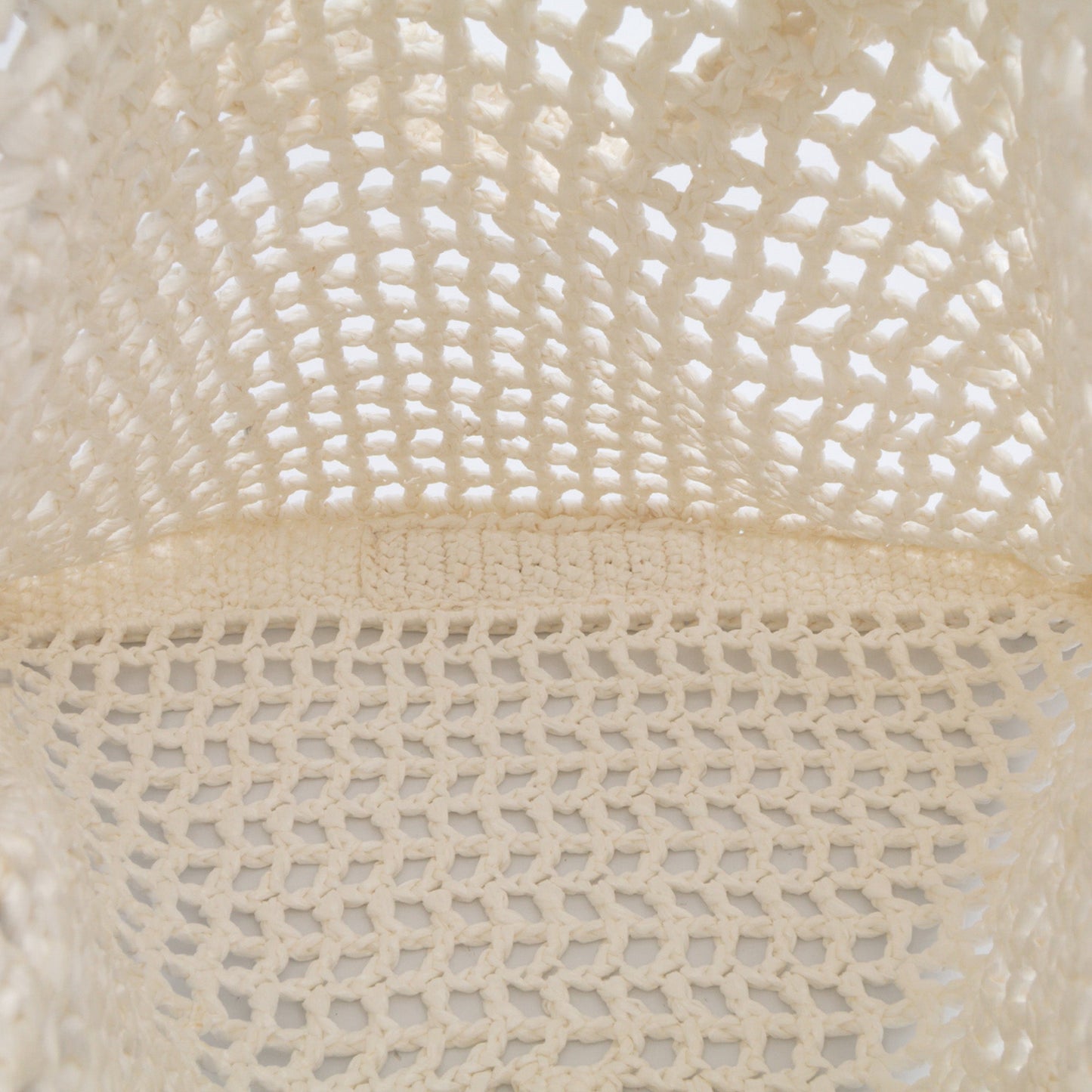 Prada Raffia Effect Crochet Logo Embroidered Tote