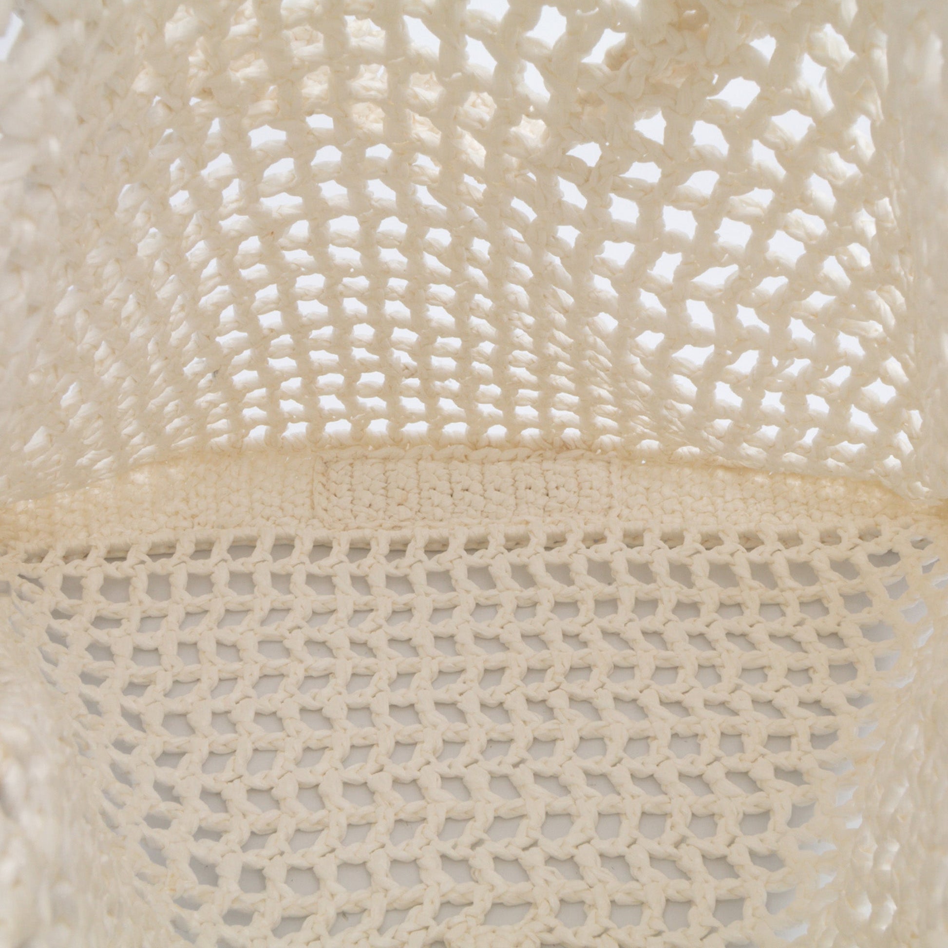 Prada Raffia Effect Crochet Logo Embroidered Tote