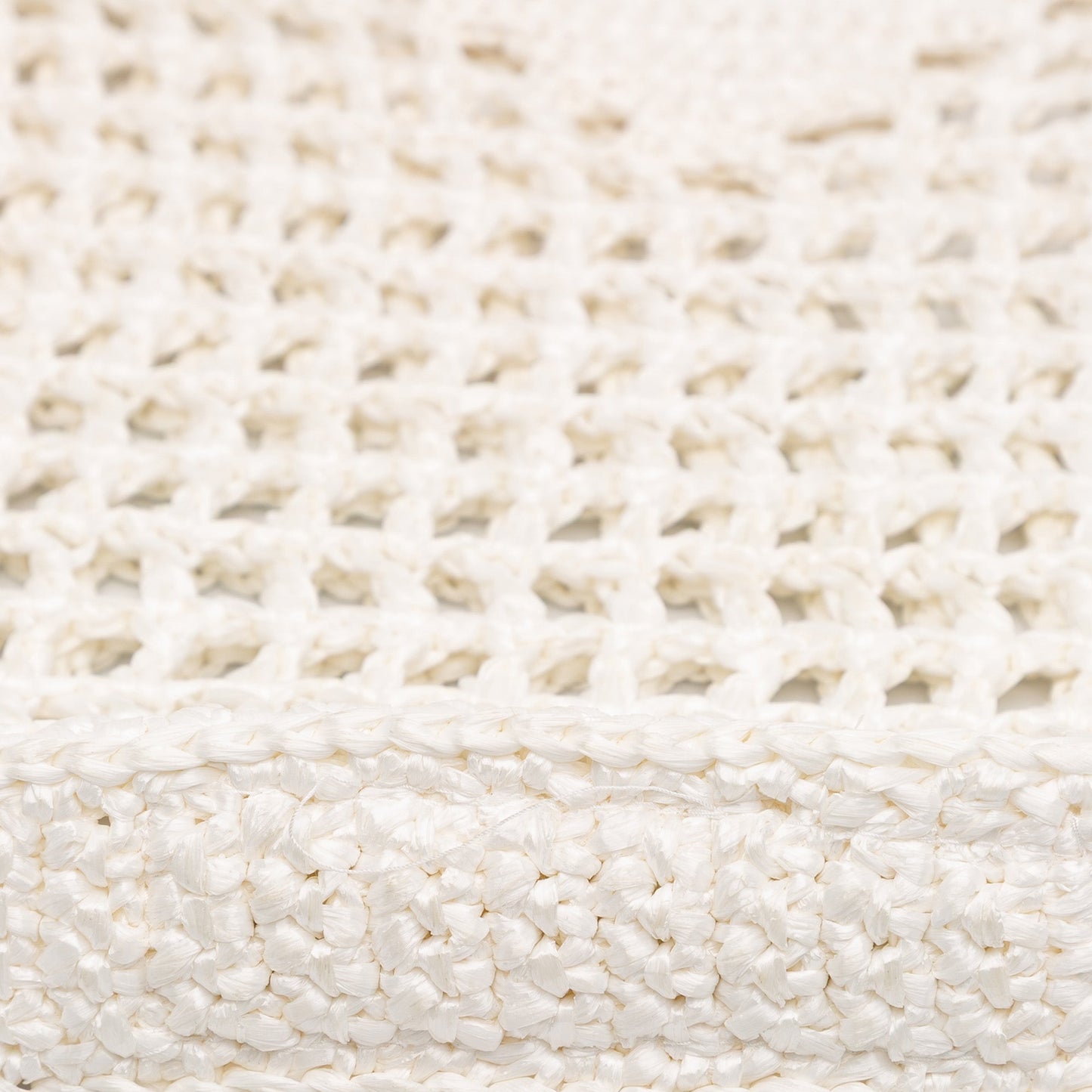 Prada Raffia Effect Crochet Logo Embroidered Tote