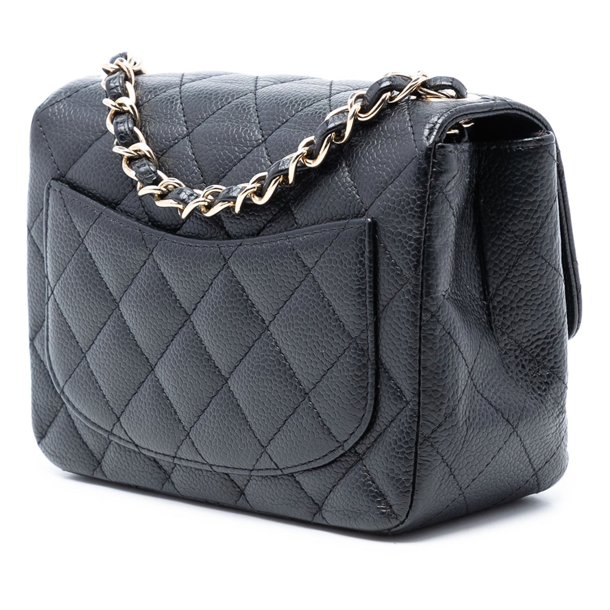 Chanel Mini Square Classic Caviar Single Flap