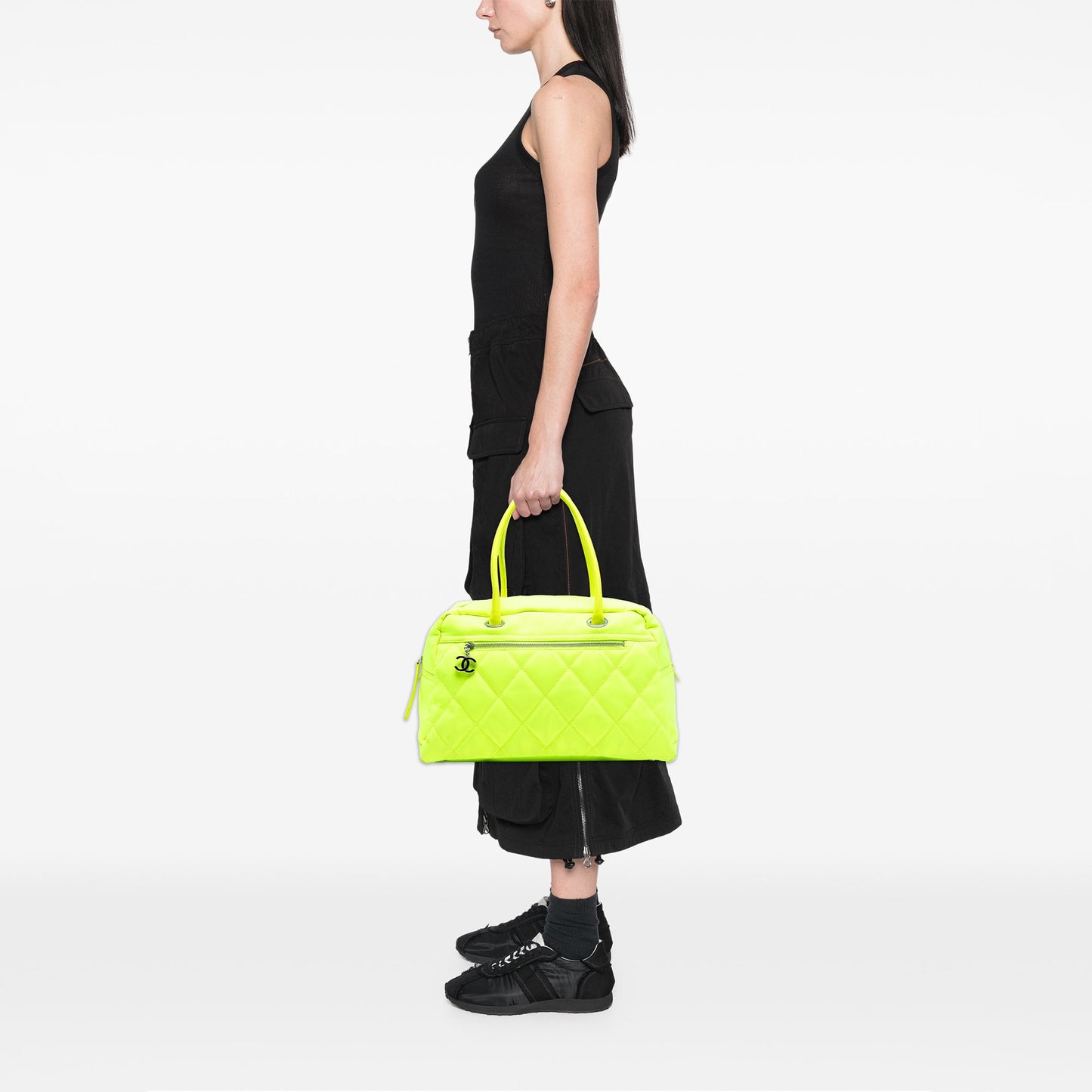 Chanel Paris Biarritz Quilted Canvas Fluo Duffle Bag