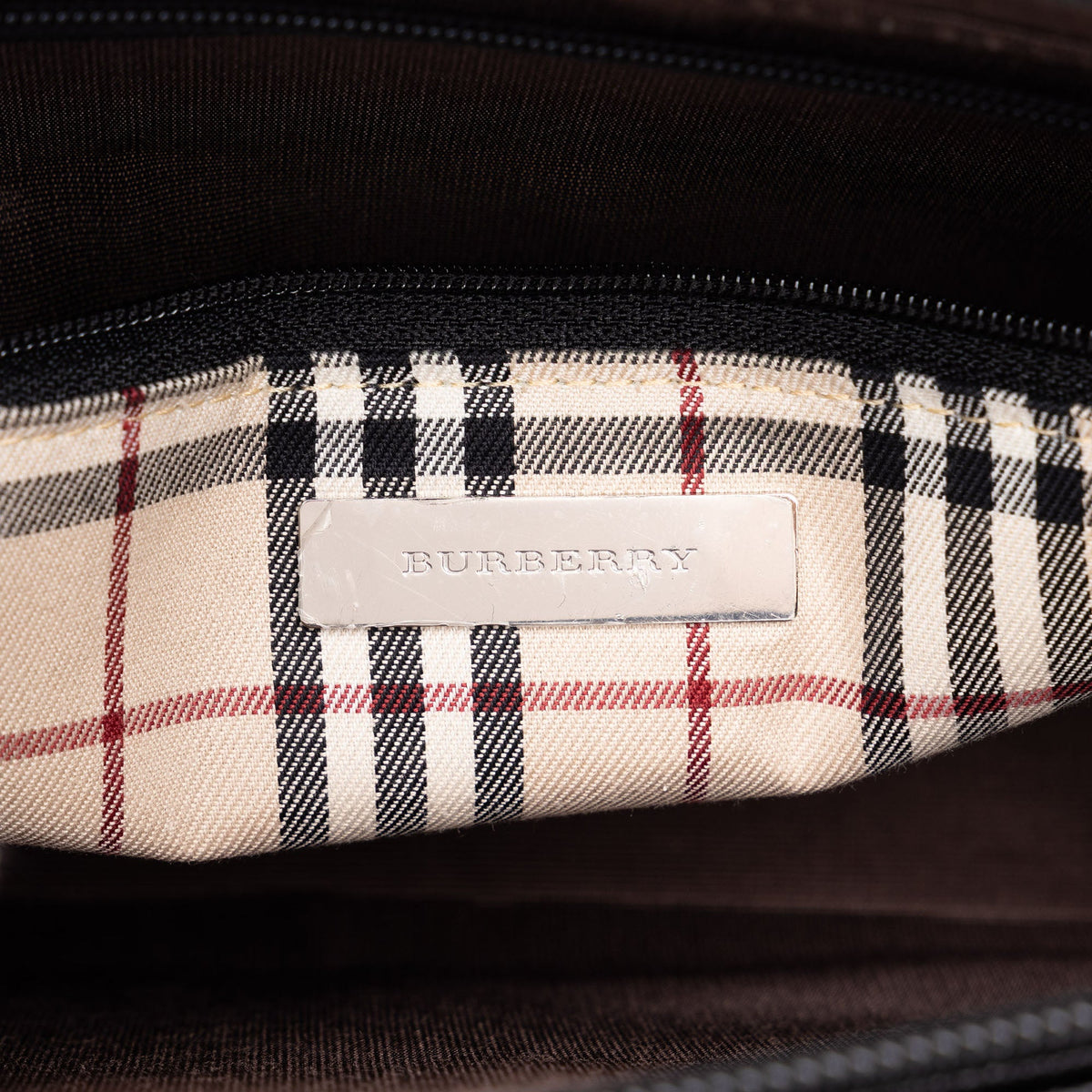 Burberry Leather Shoulder Bag — Black