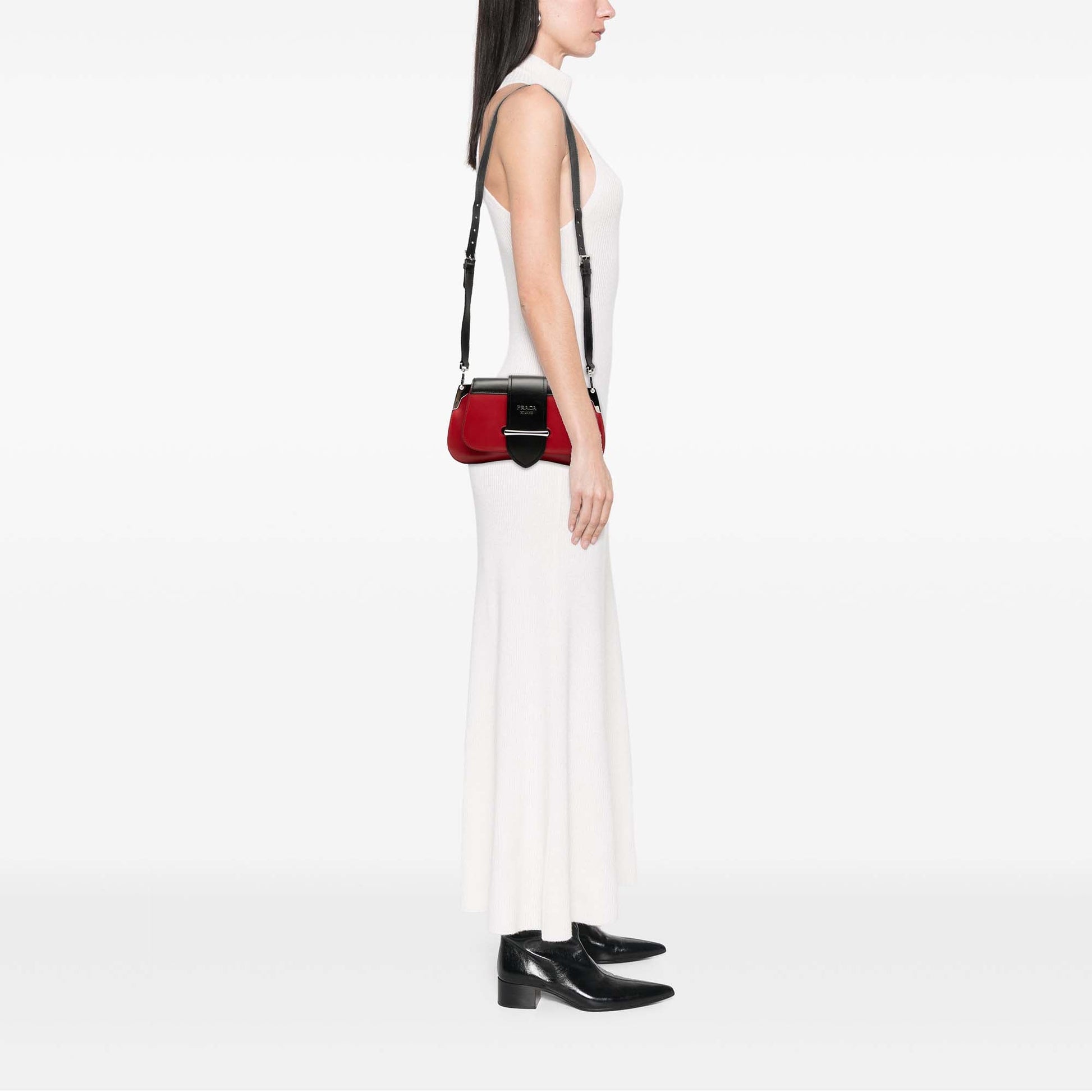 Prada Bicolor City Calf Sidonie Satchel