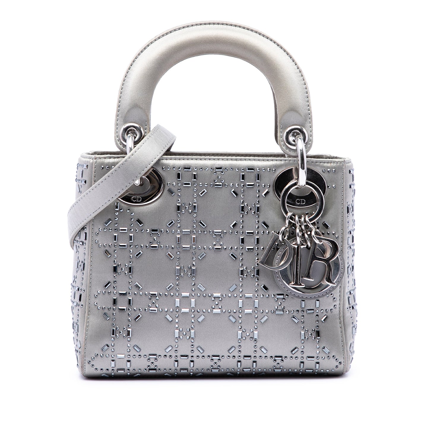 Dior Mini Satin Cannage Crystal Embellished Lady Dior
