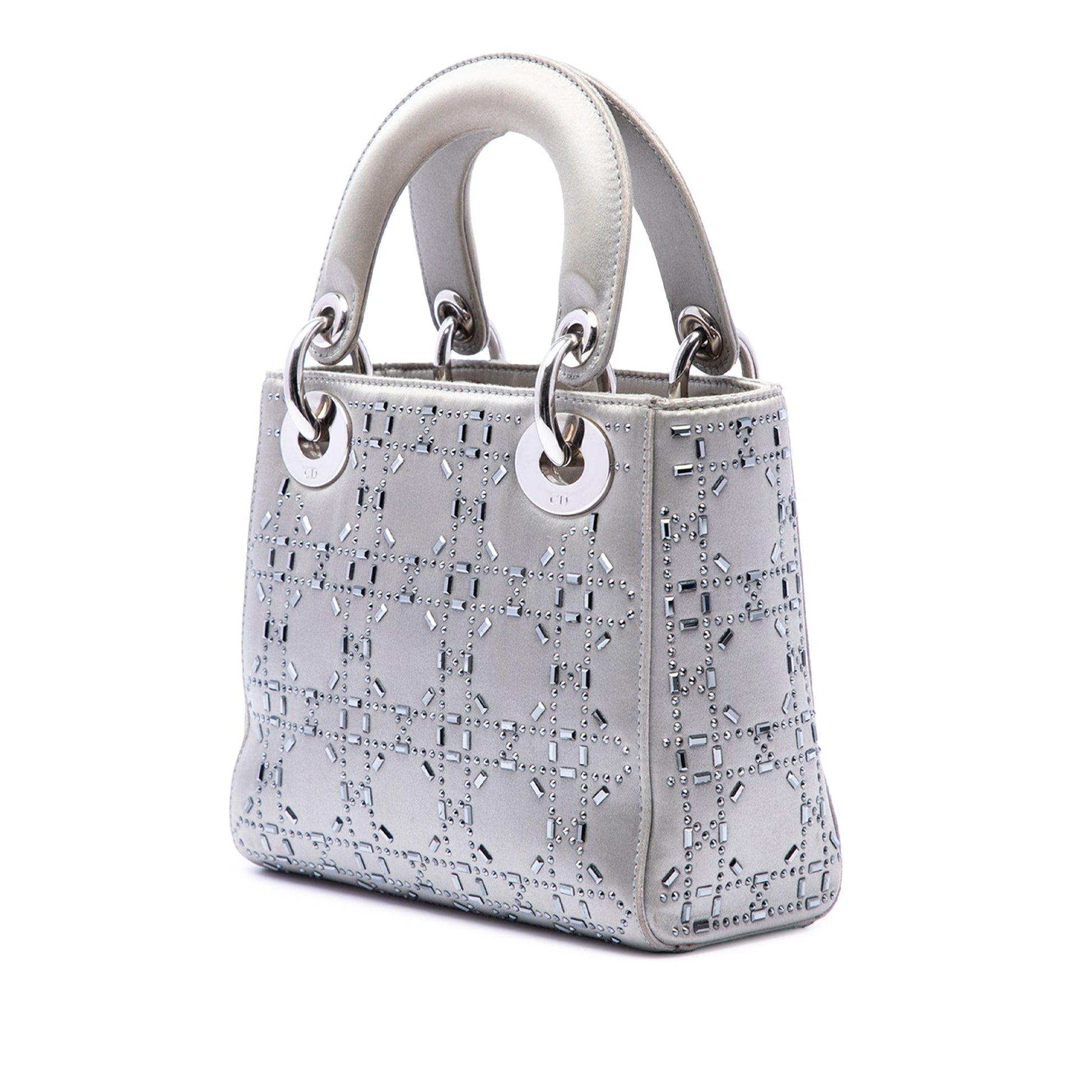 Dior Mini Satin Cannage Crystal Embellished Lady Dior