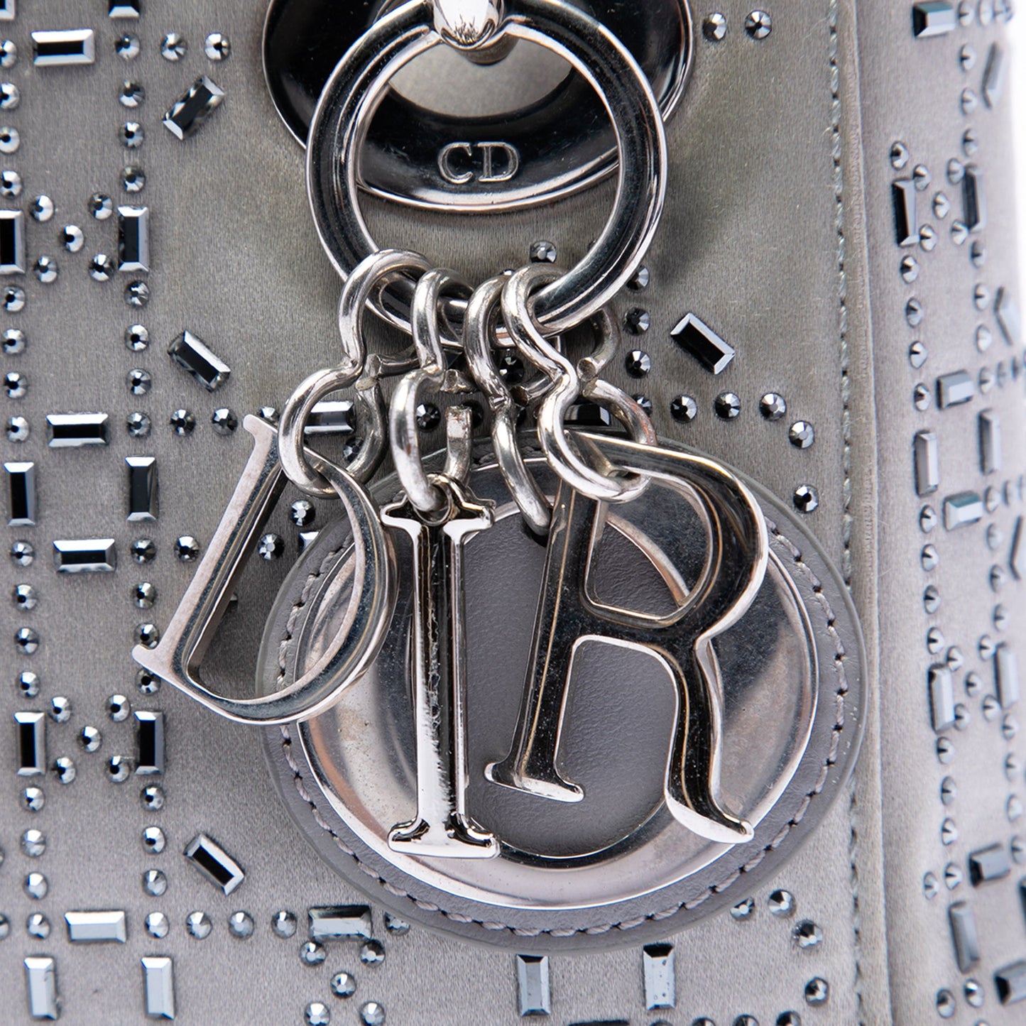 Dior Mini Satin Cannage Crystal Embellished Lady Dior