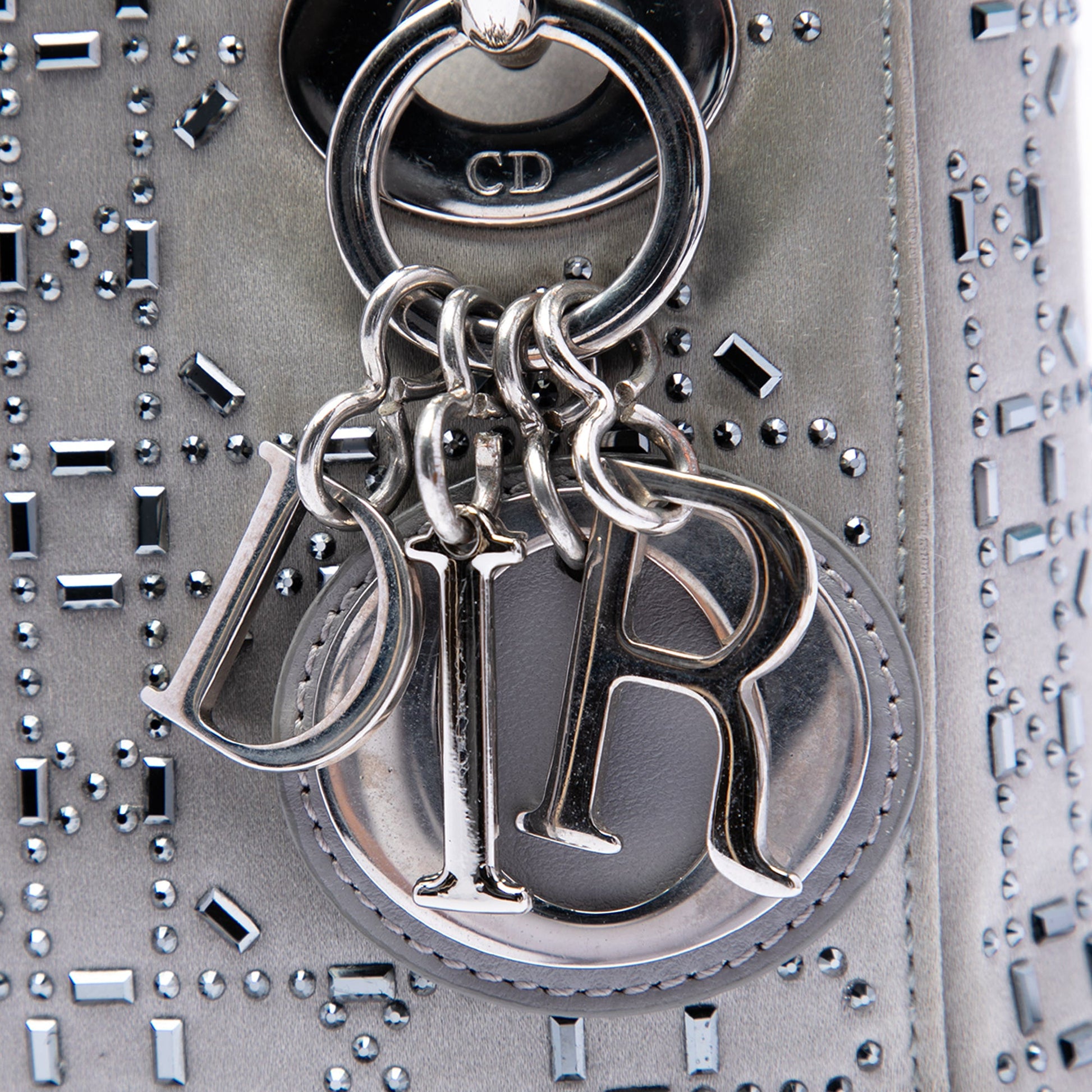Dior Mini Satin Cannage Crystal Embellished Lady Dior
