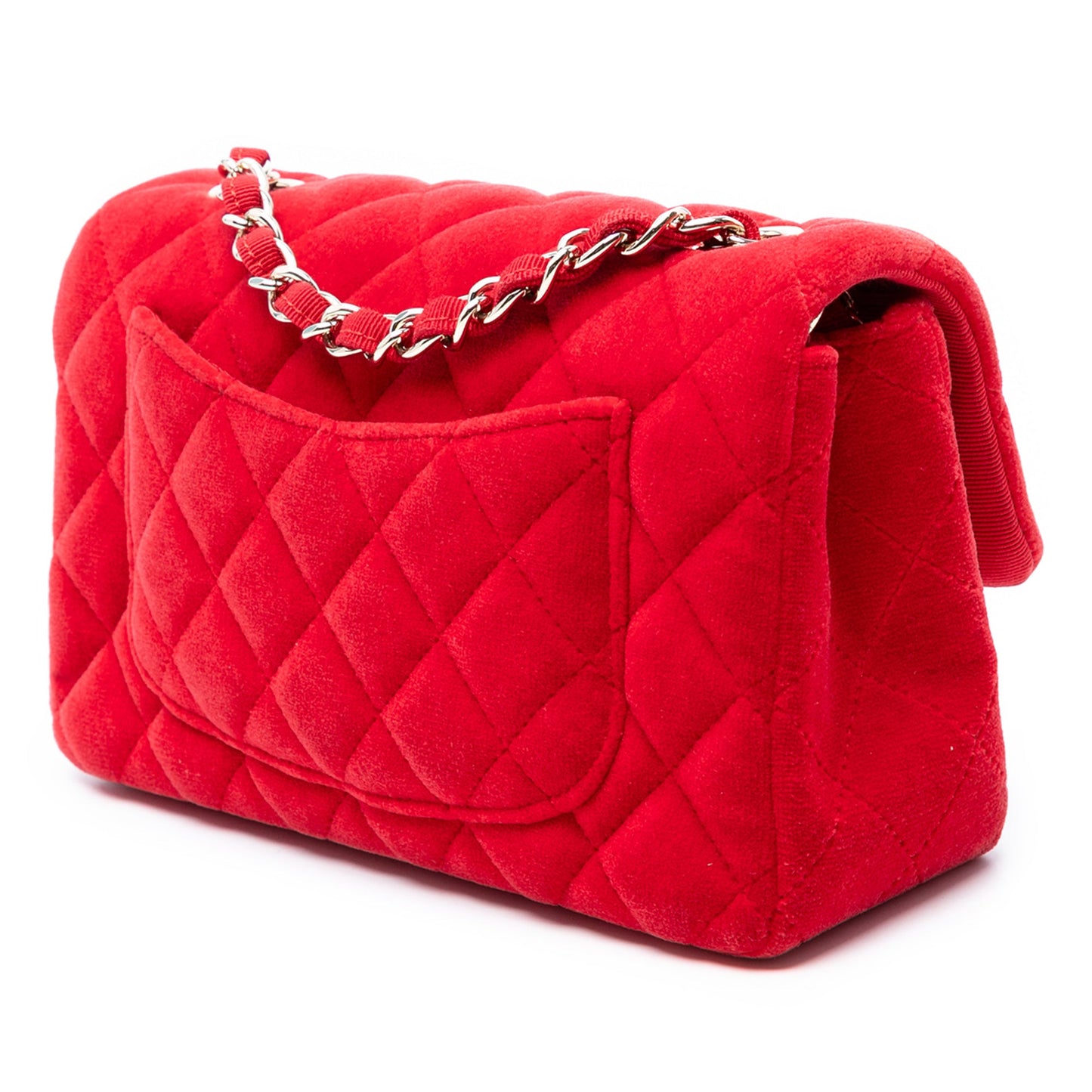 Chanel Mini Rectangular Classic Velvet Single Flap