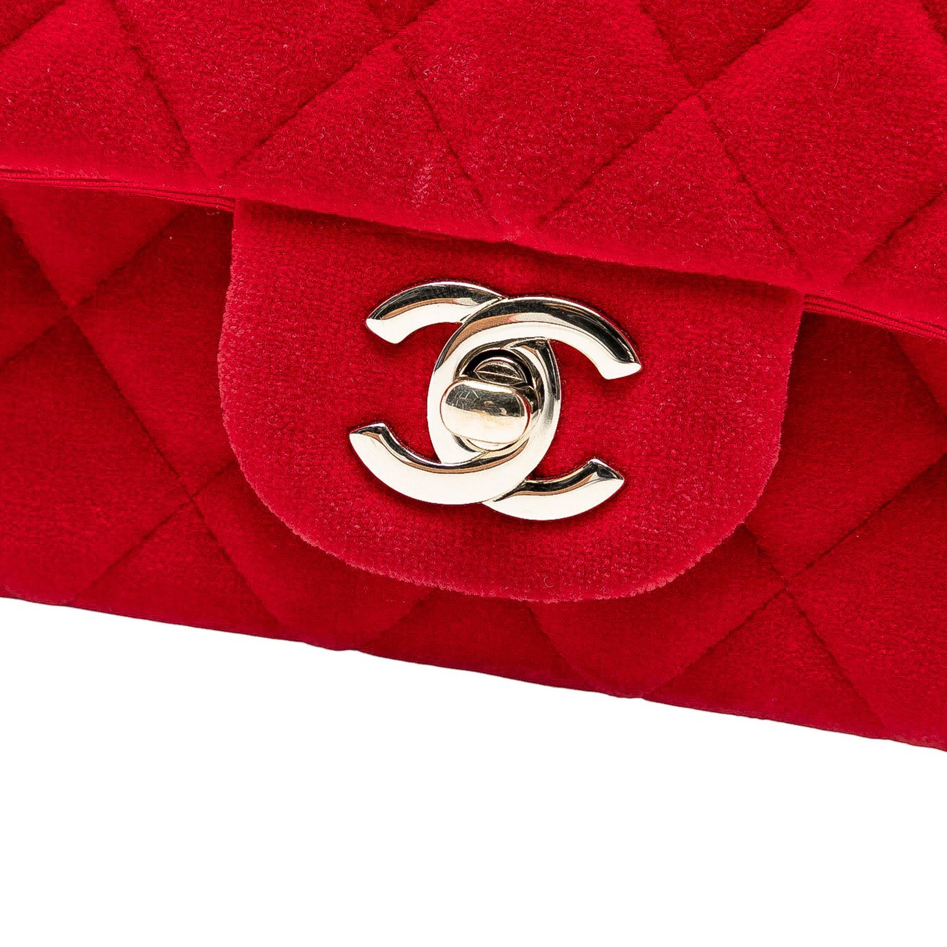 Chanel Mini Rectangular Classic Velvet Single Flap