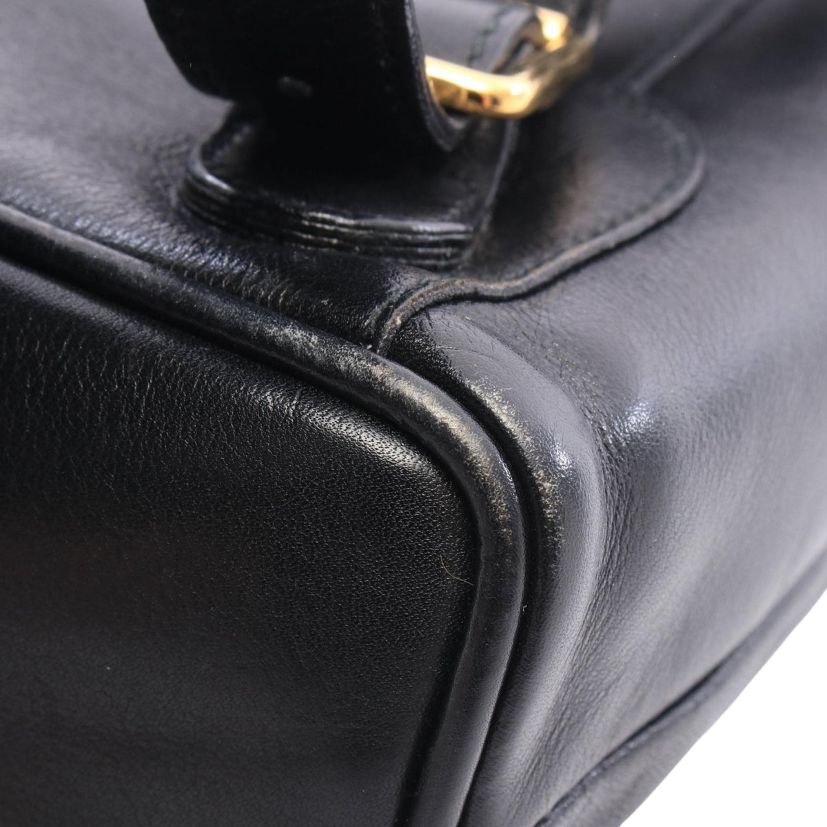 Gucci Calfskin Bamboo Drawstring Backpack — Black