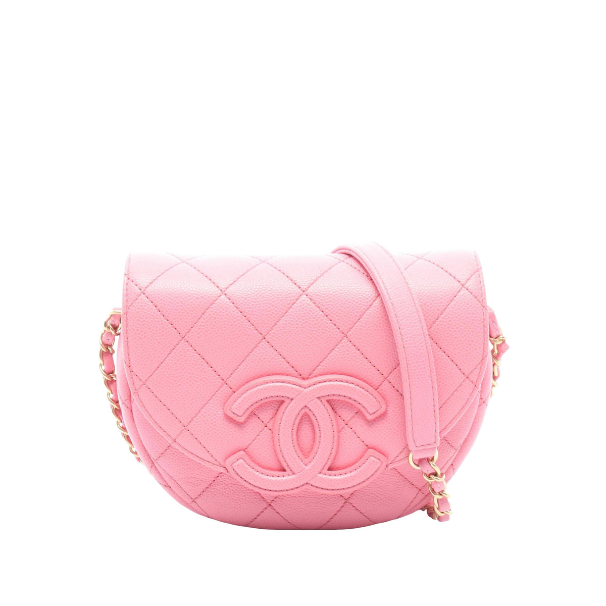 Chanel Mini Quilted Caviar CC Messenger Flap