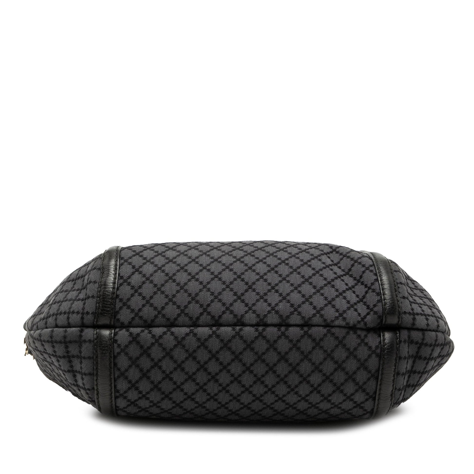 Medium Diamante Canvas Techno Horsebit Hobo