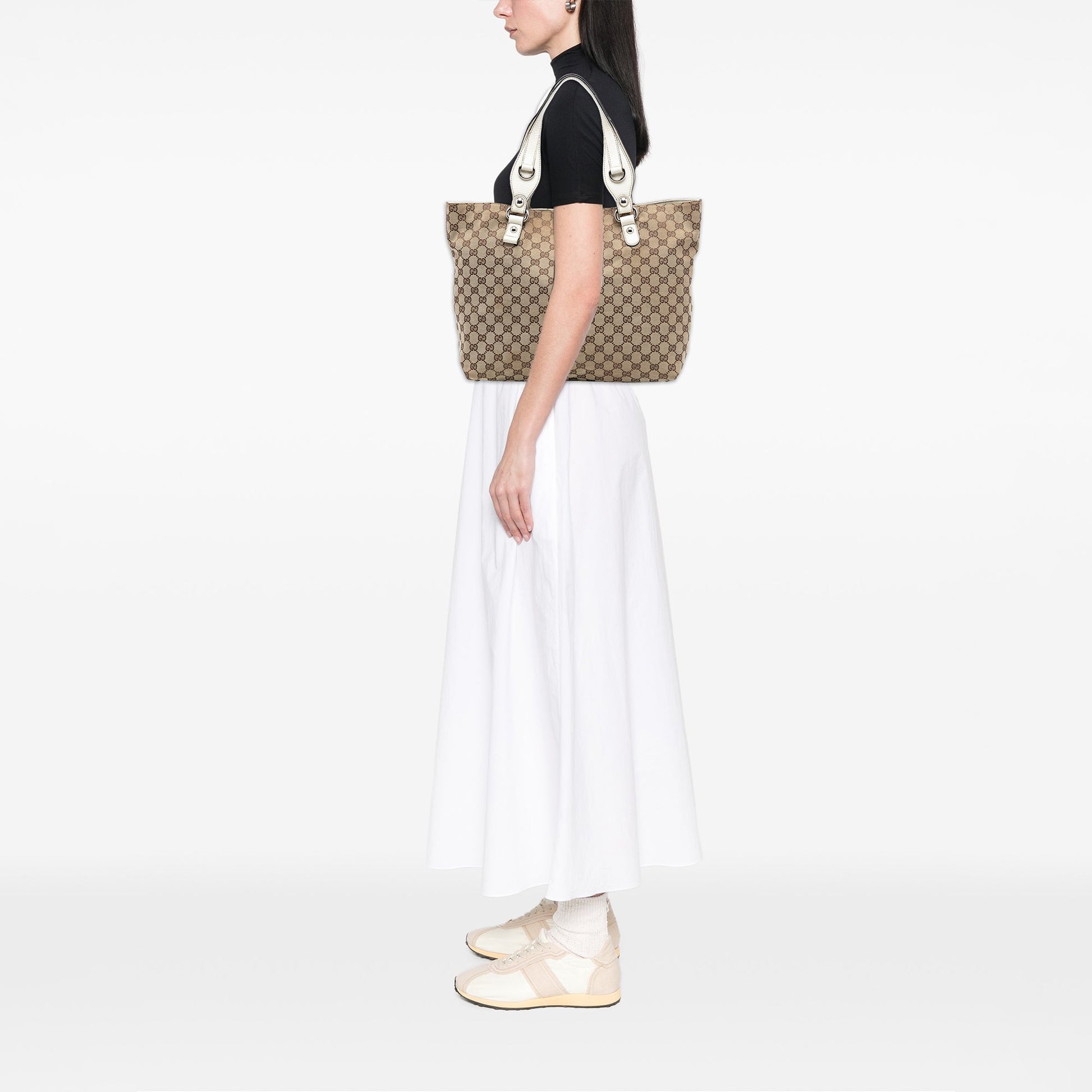 Gucci Medium GG Canvas Icon Bit Tote