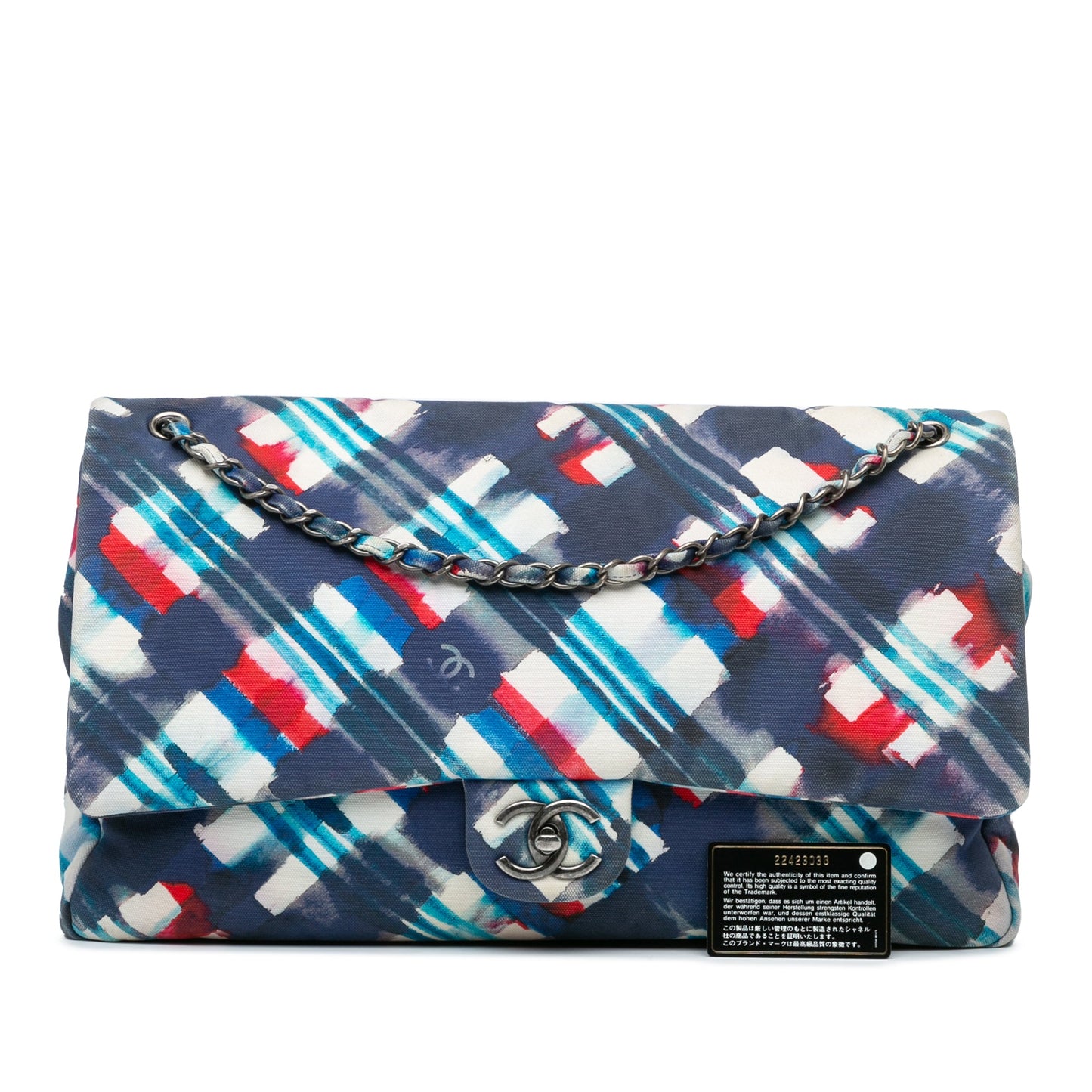 Chanel XXL Printed Canvas Airline Single Flap