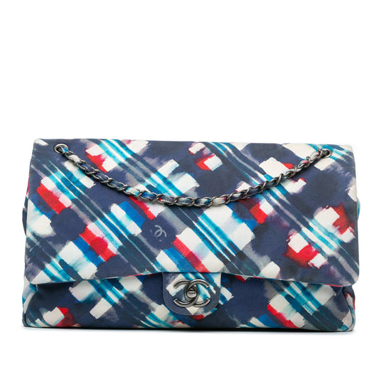 Chanel XXL Printed Canvas Airline Single Flap
