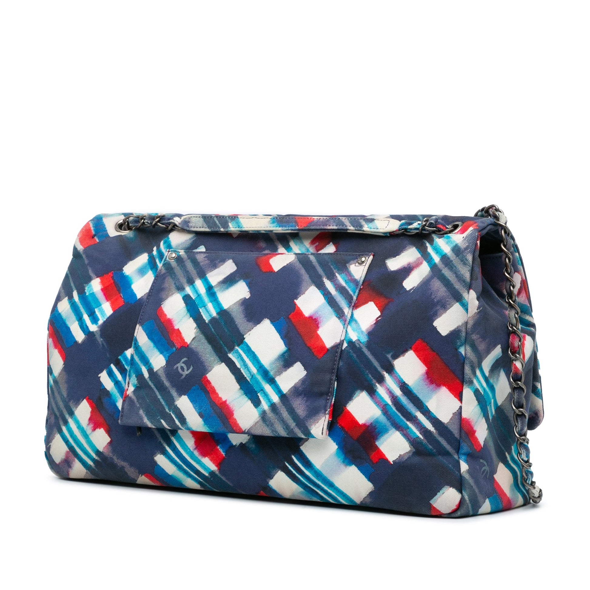 Chanel XXL Printed Canvas Airline Single Flap
