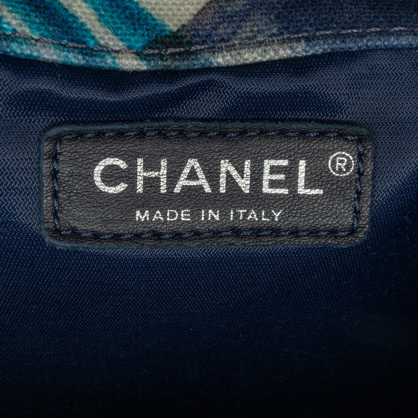 Chanel XXL Printed Canvas Airline Single Flap