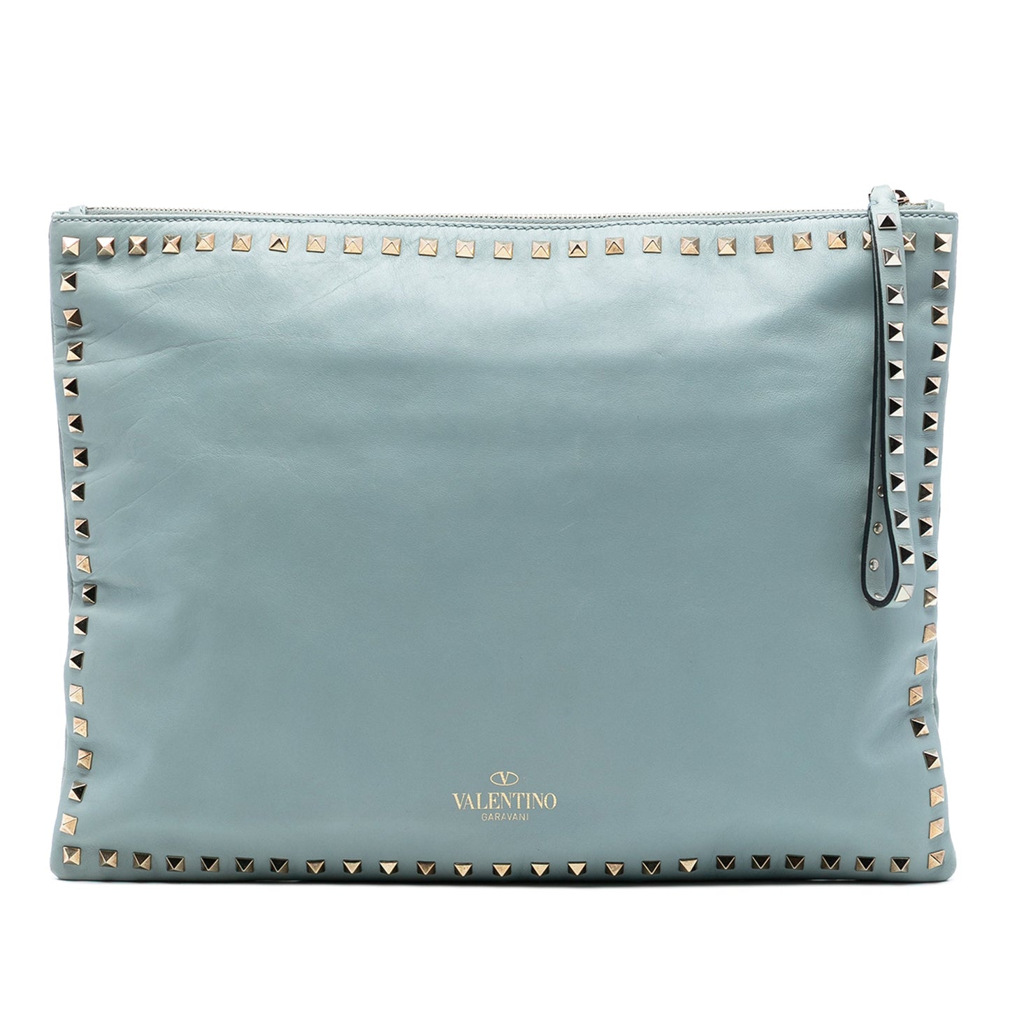 Valentino Large Leather Rockstud Clutch