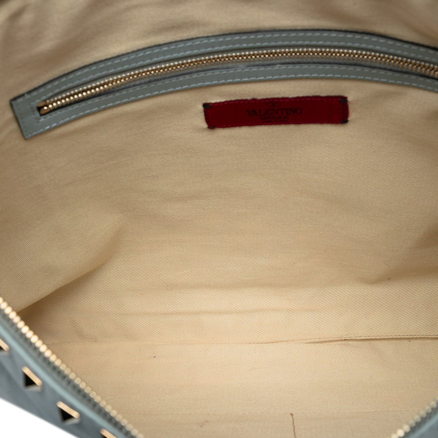 Valentino Large Leather Rockstud Clutch
