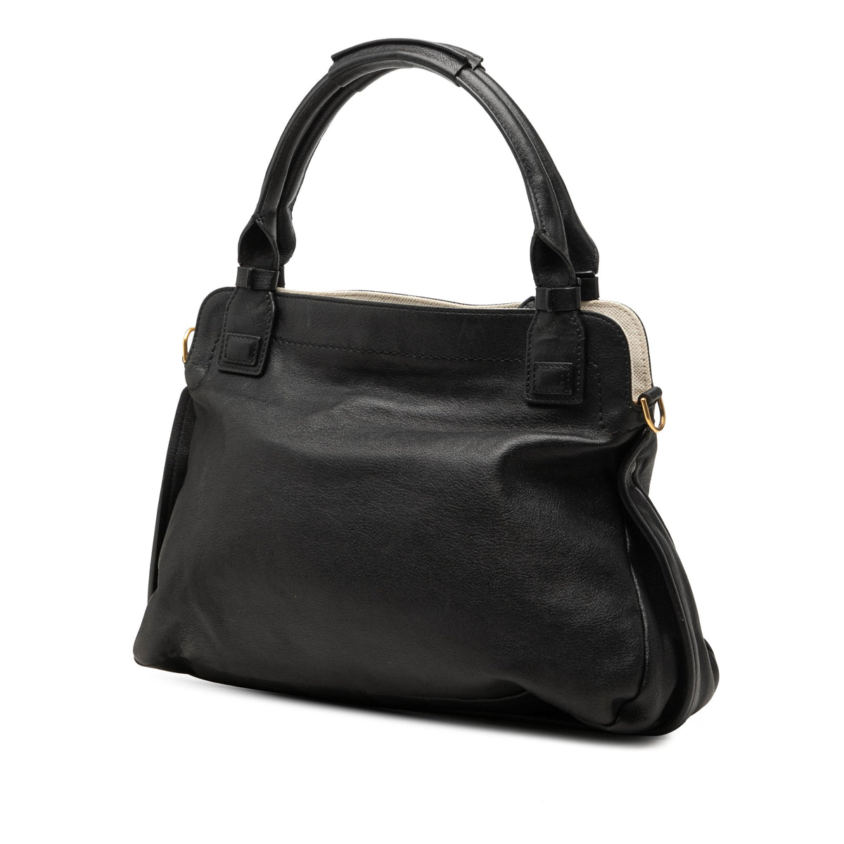 Chloé Grained Calfskin Margaret Satchel — Black