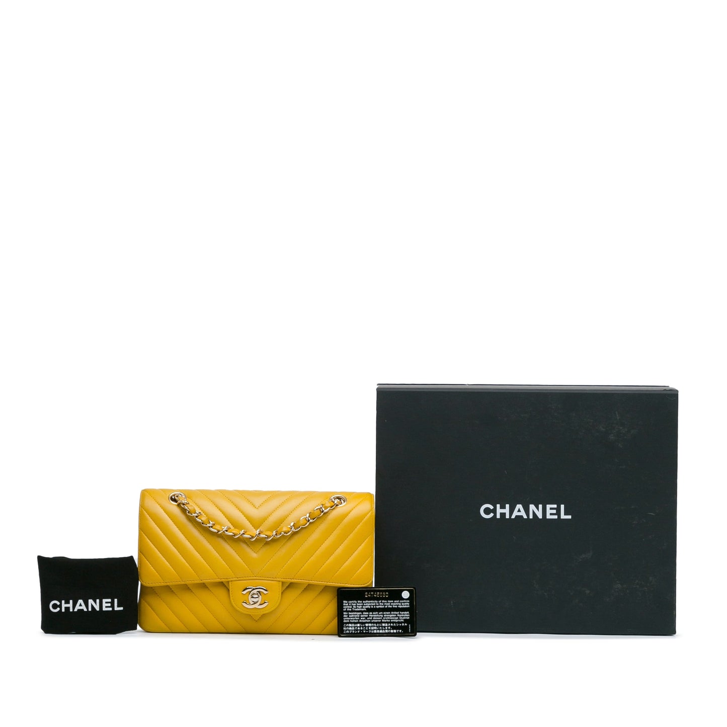 Chanel Medium Classic Chevron Lambskin Double Flap