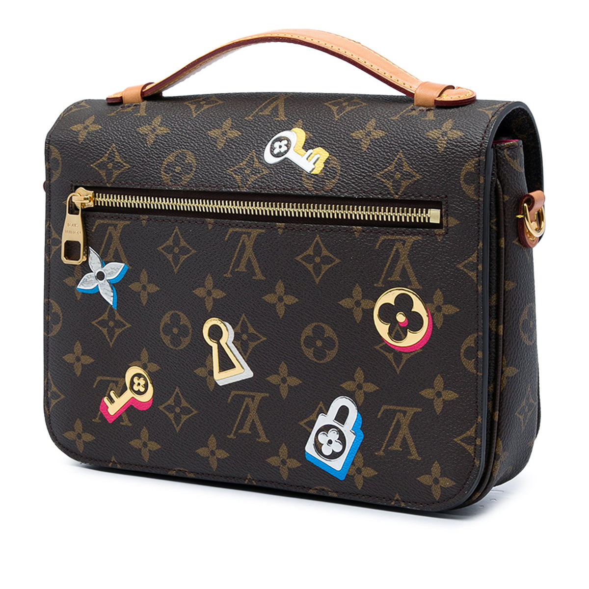 Louis Vuitton Monogram Love Lock Pochette Metis — Brown