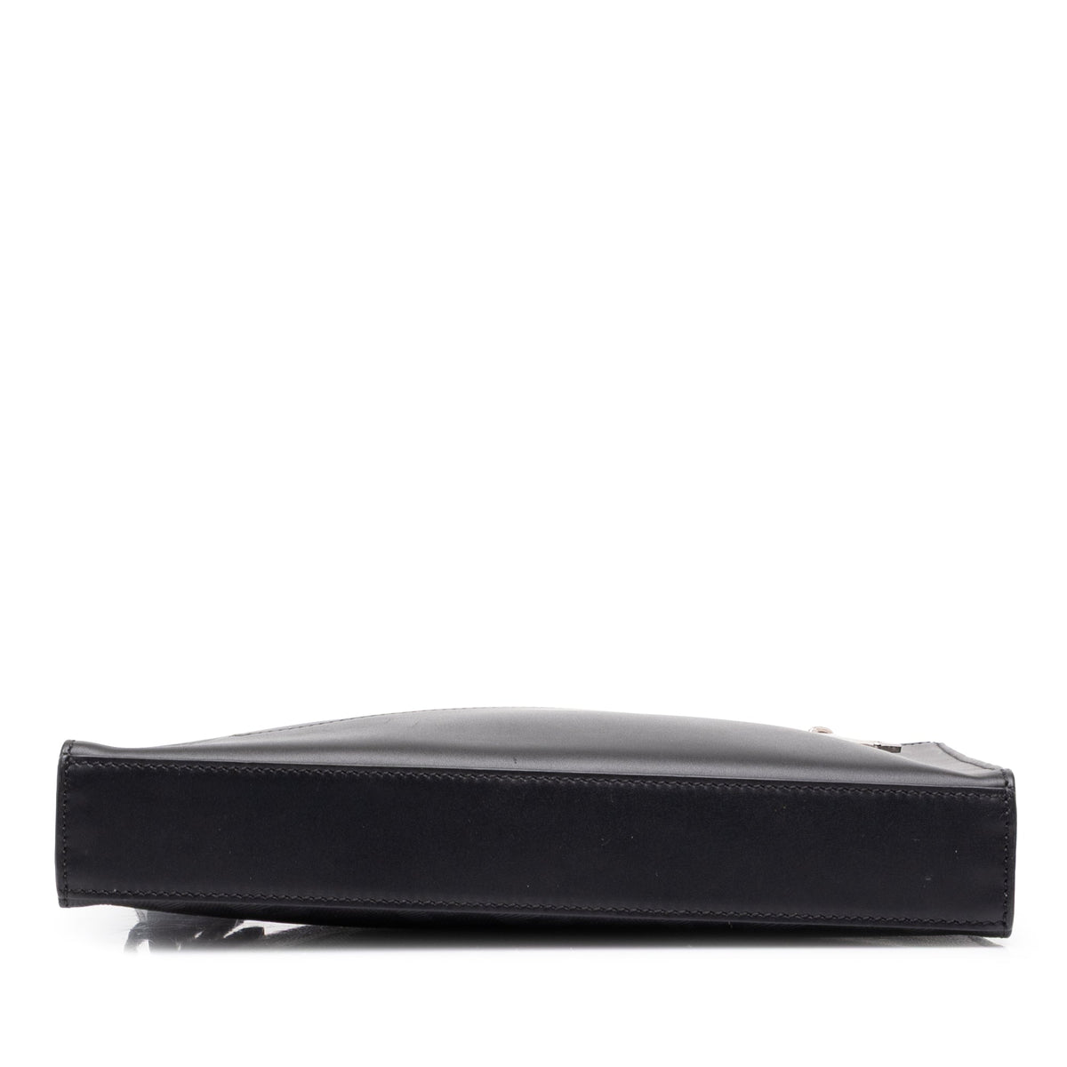 Fendi Zucca Shadow Calfskin Diagonal Front Zip Clutch — Black