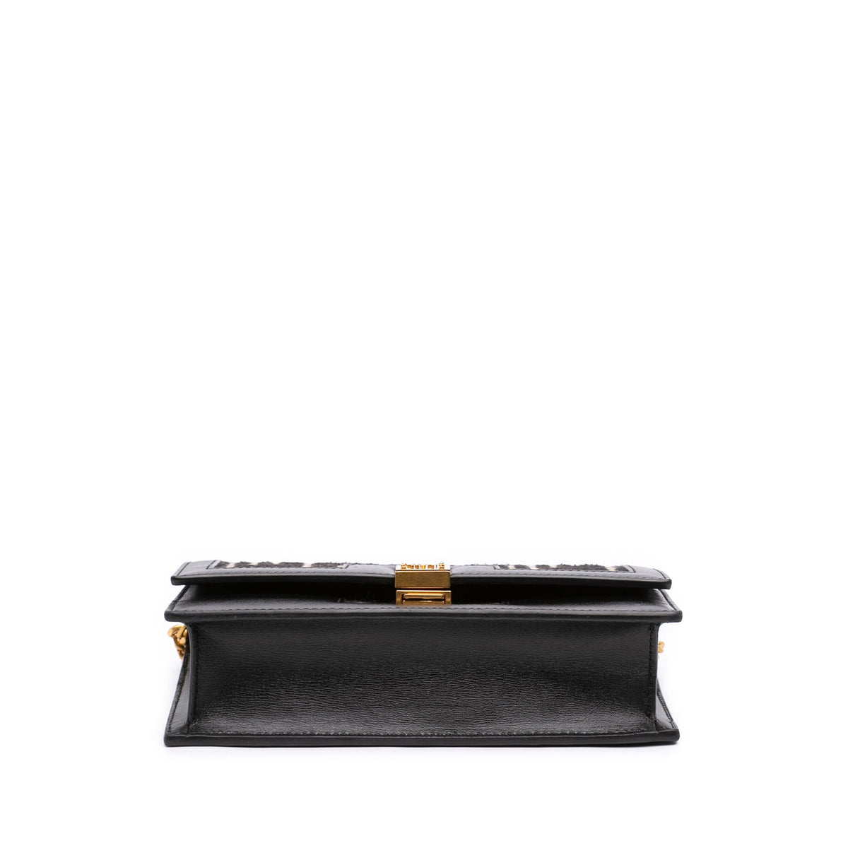 Balmain Mini Leather Trimmed Monogram Jacquard 1945 Heritage Crossbody
