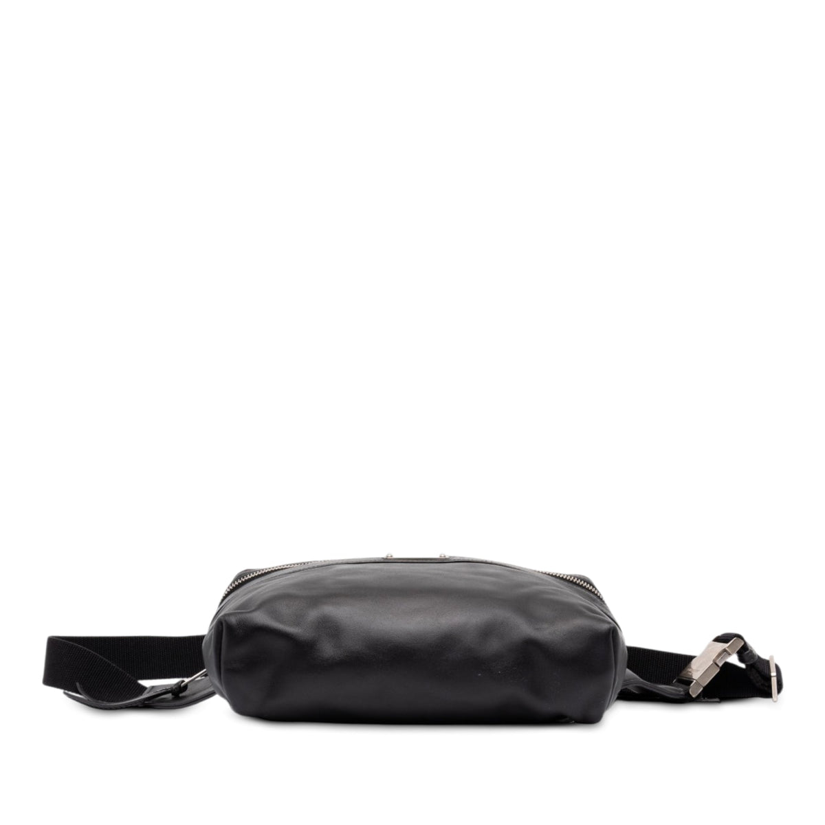 Saint Laurent Leather City Belt Bag — Black
