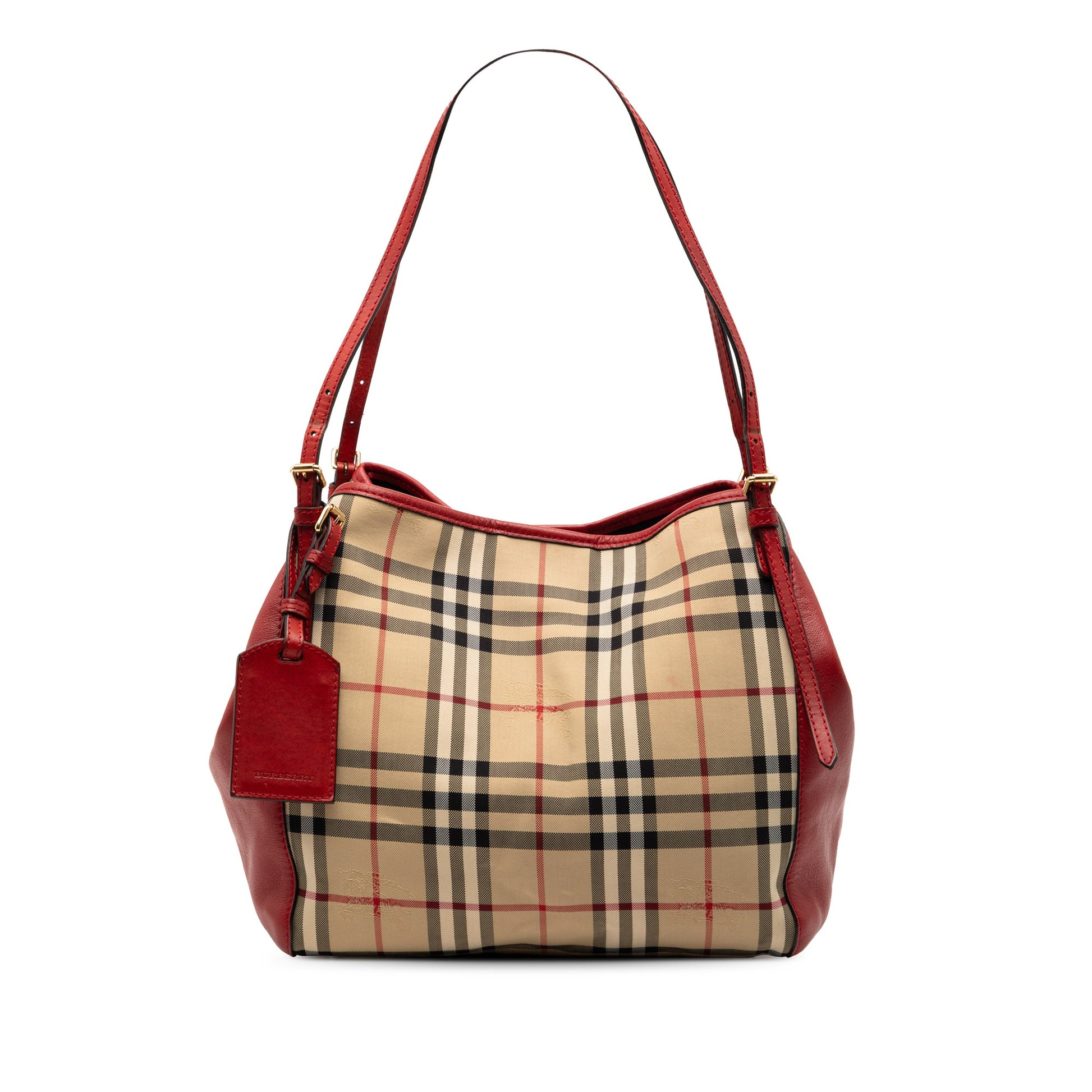 Burberry Small Haymarket Check Canvas and Leather Canterbury Tote