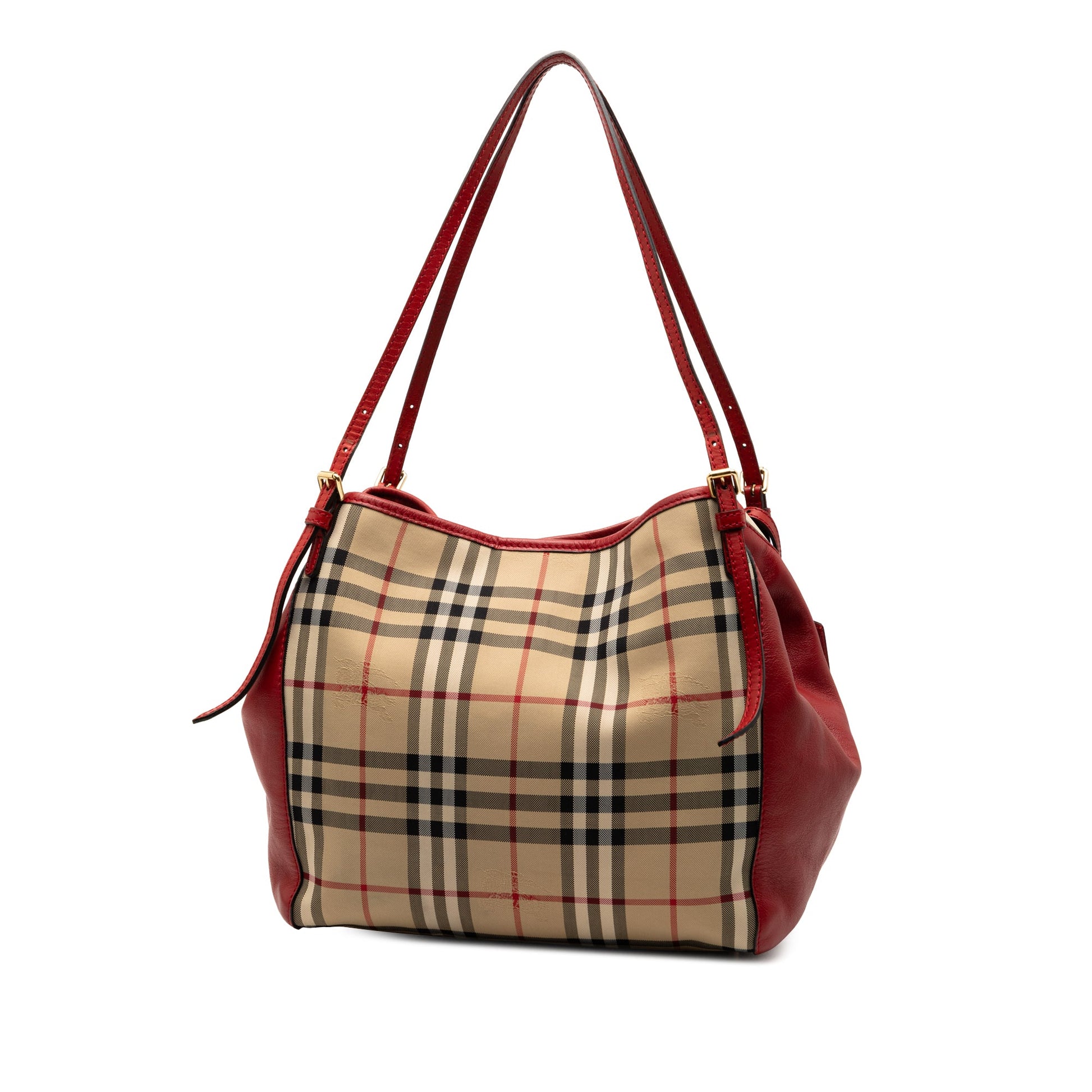 Burberry Small Haymarket Check Canvas and Leather Canterbury Tote