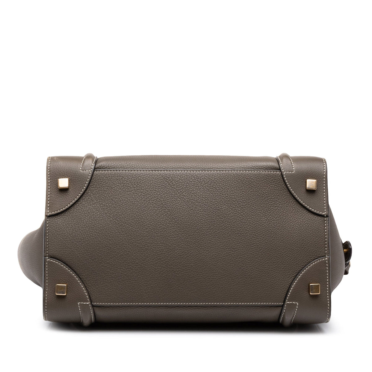 Celine Mini Grained Calfskin Luggage Tote — Gray