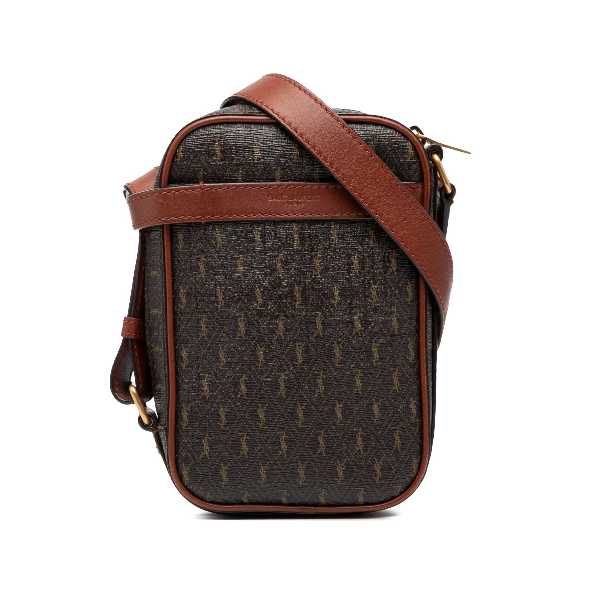 Saint Laurent Le Monogramme Coated Canvas Pouch Crossbody