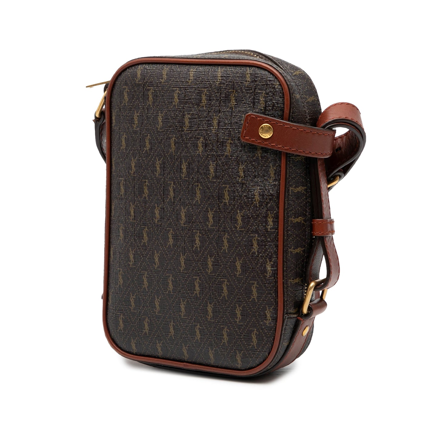 Saint Laurent Le Monogramme Coated Canvas Pouch Crossbody