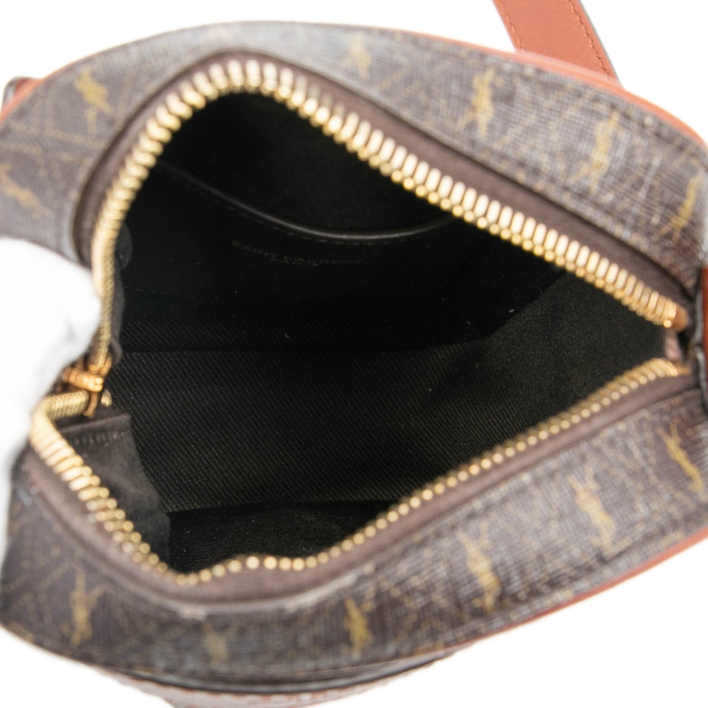 Saint Laurent Le Monogramme Coated Canvas Pouch Crossbody