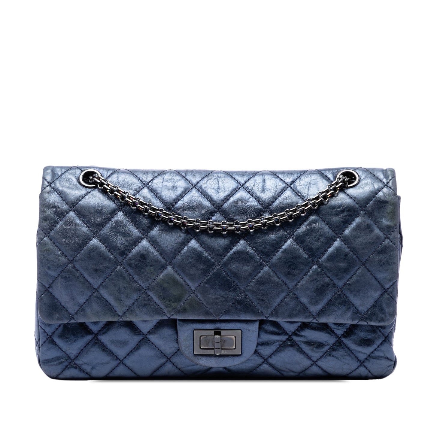 Chanel Quilted Metallic Aged Calfskin Reissue 2.55 Double Flap 227