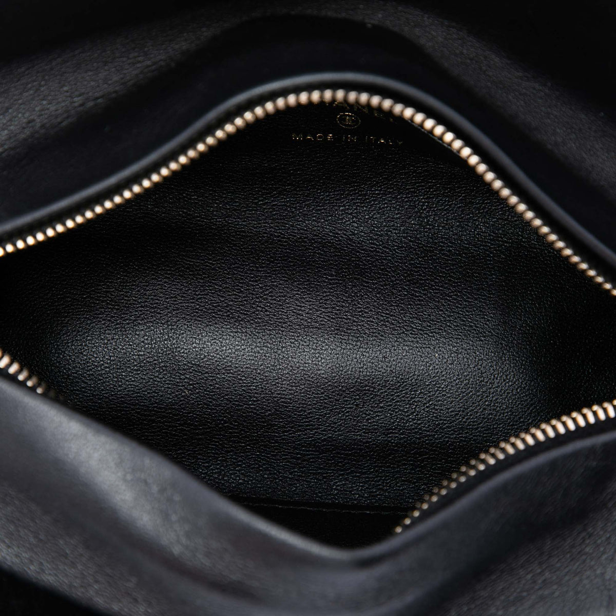 Chanel CC Quilted Velvet Crystal Wristlet Clutch — Black