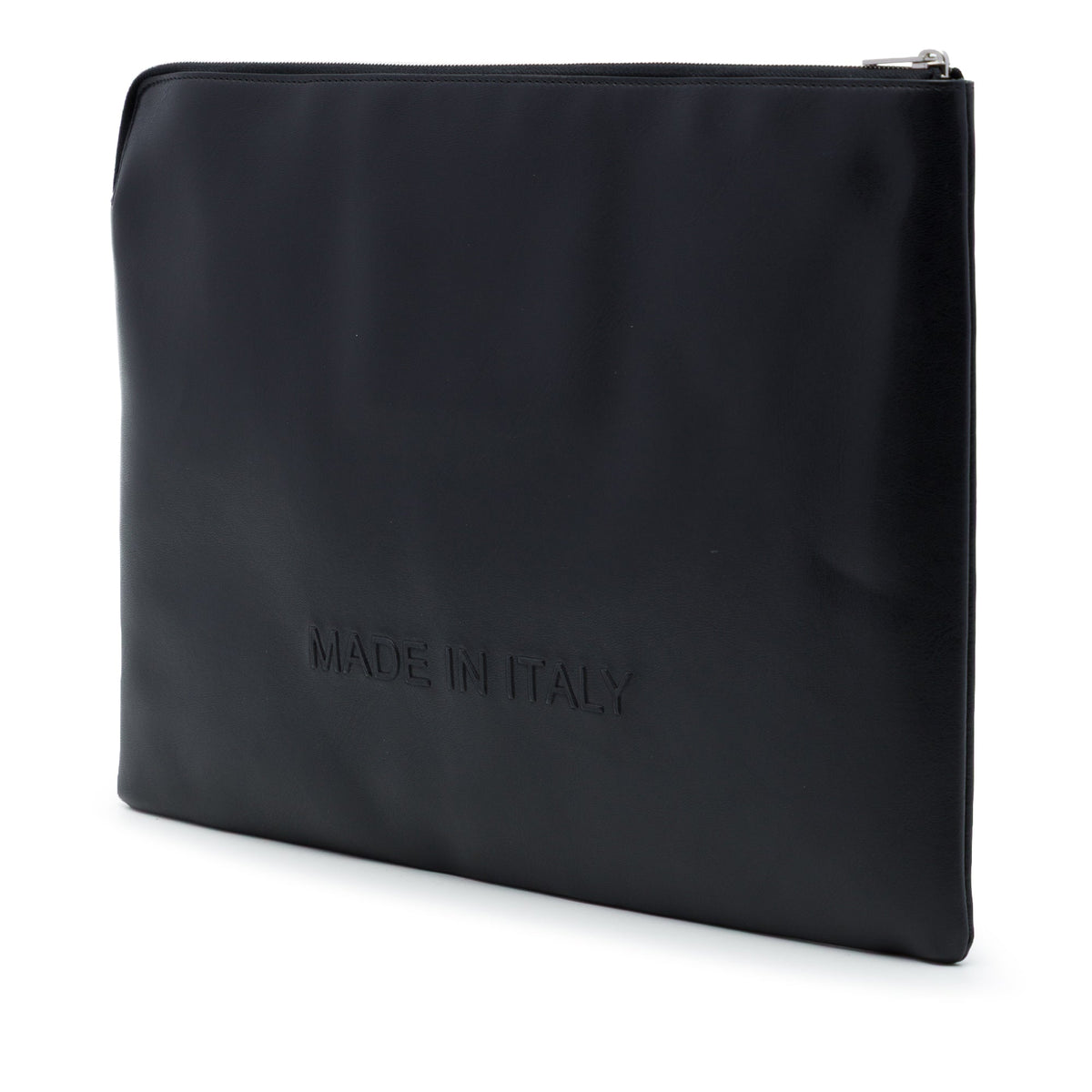 Celine Embossed Leather Logo Clutch