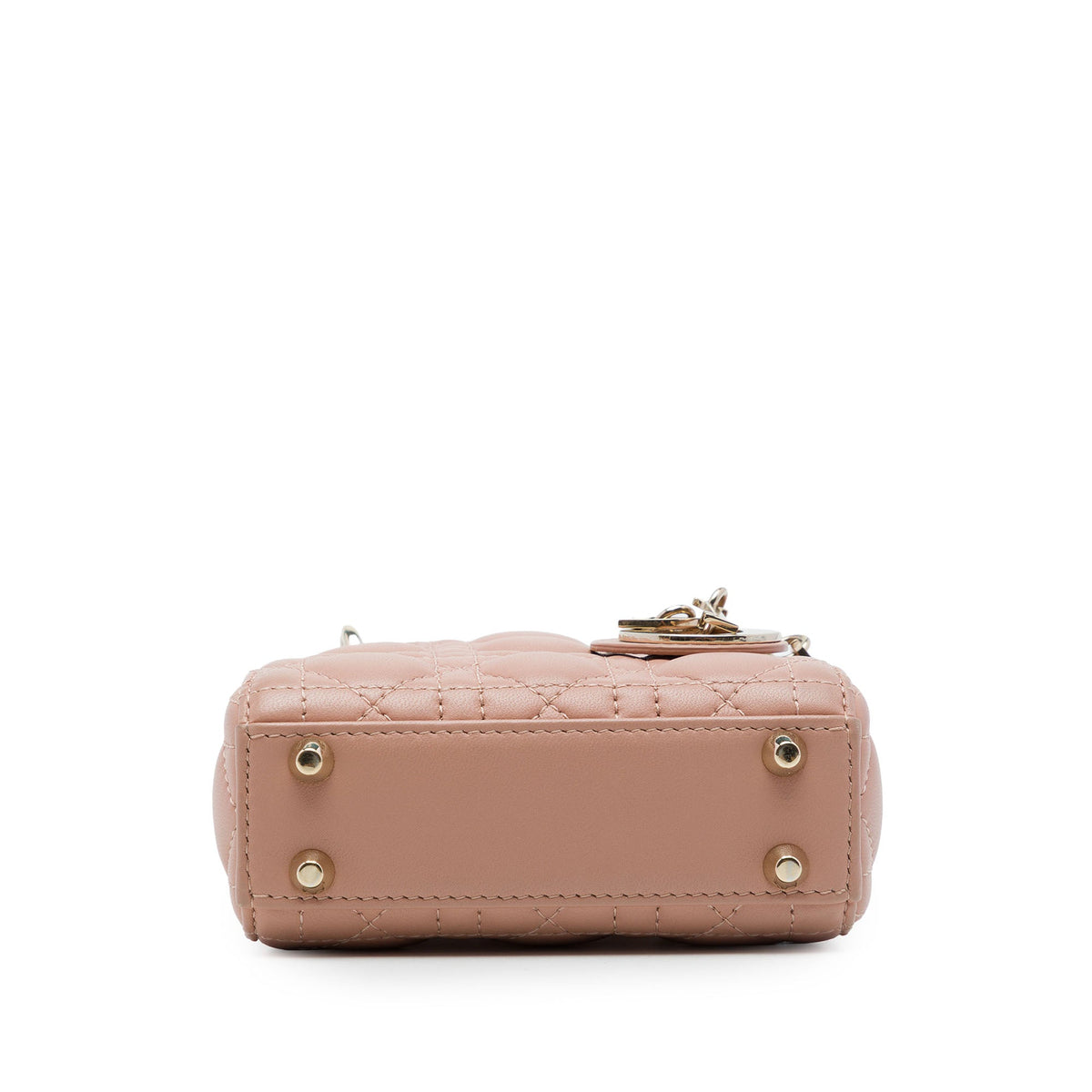 Dior Micro Lambskin Cannage Lady Dior — Brown
