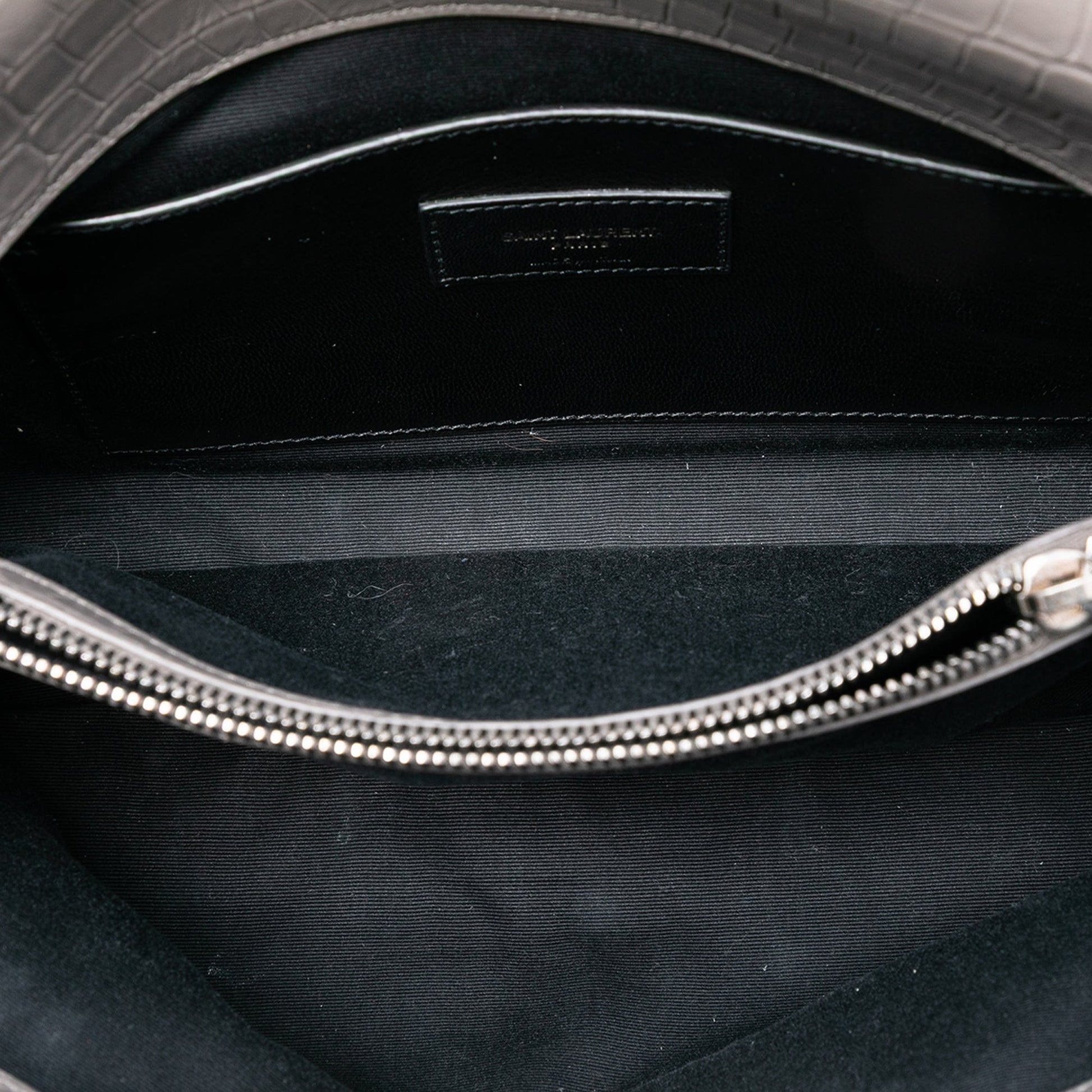 Saint Laurent Medium Croc Embossed Calfskin Monogram West Hollywood Crossbody