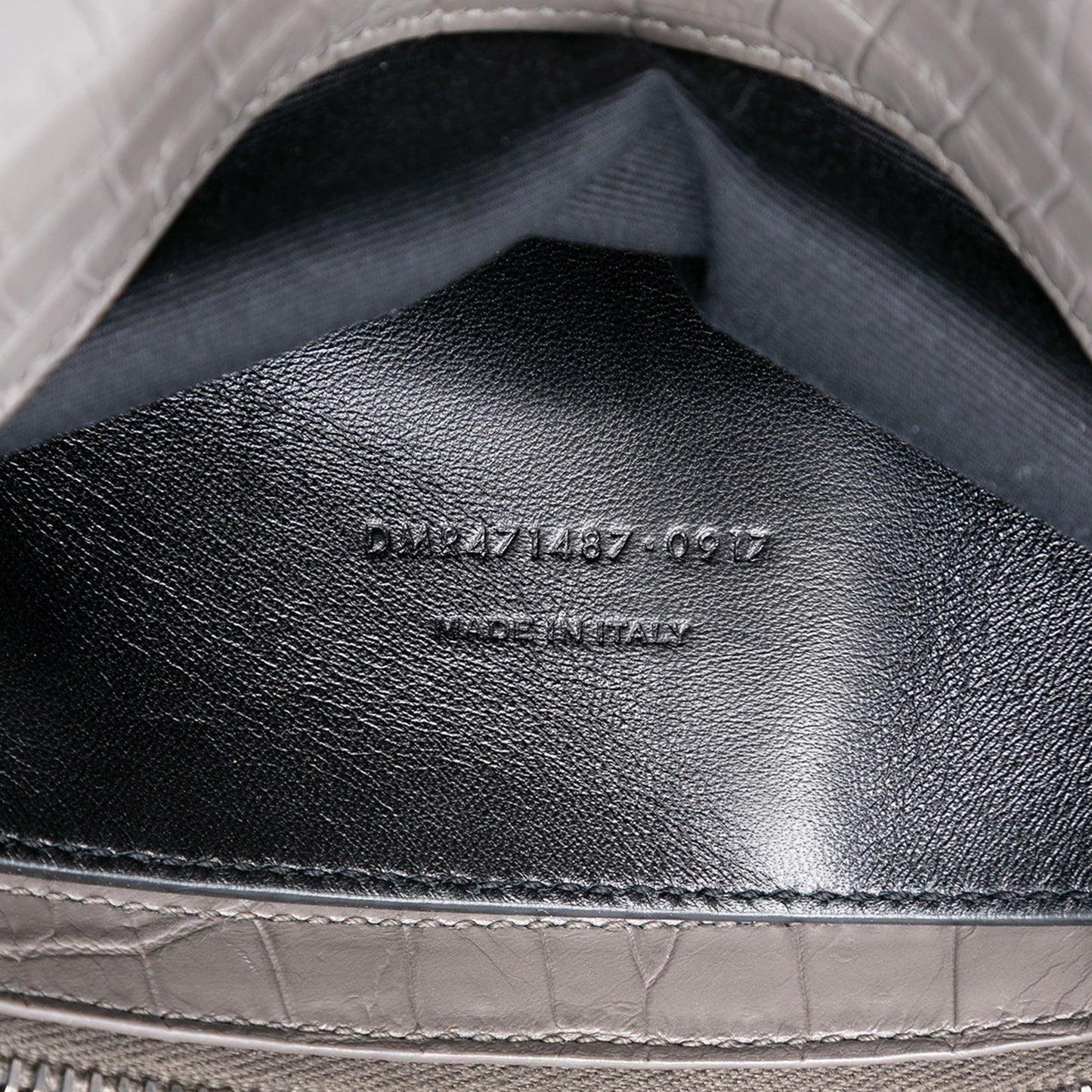 Saint Laurent Medium Croc Embossed Calfskin Monogram West Hollywood Crossbody