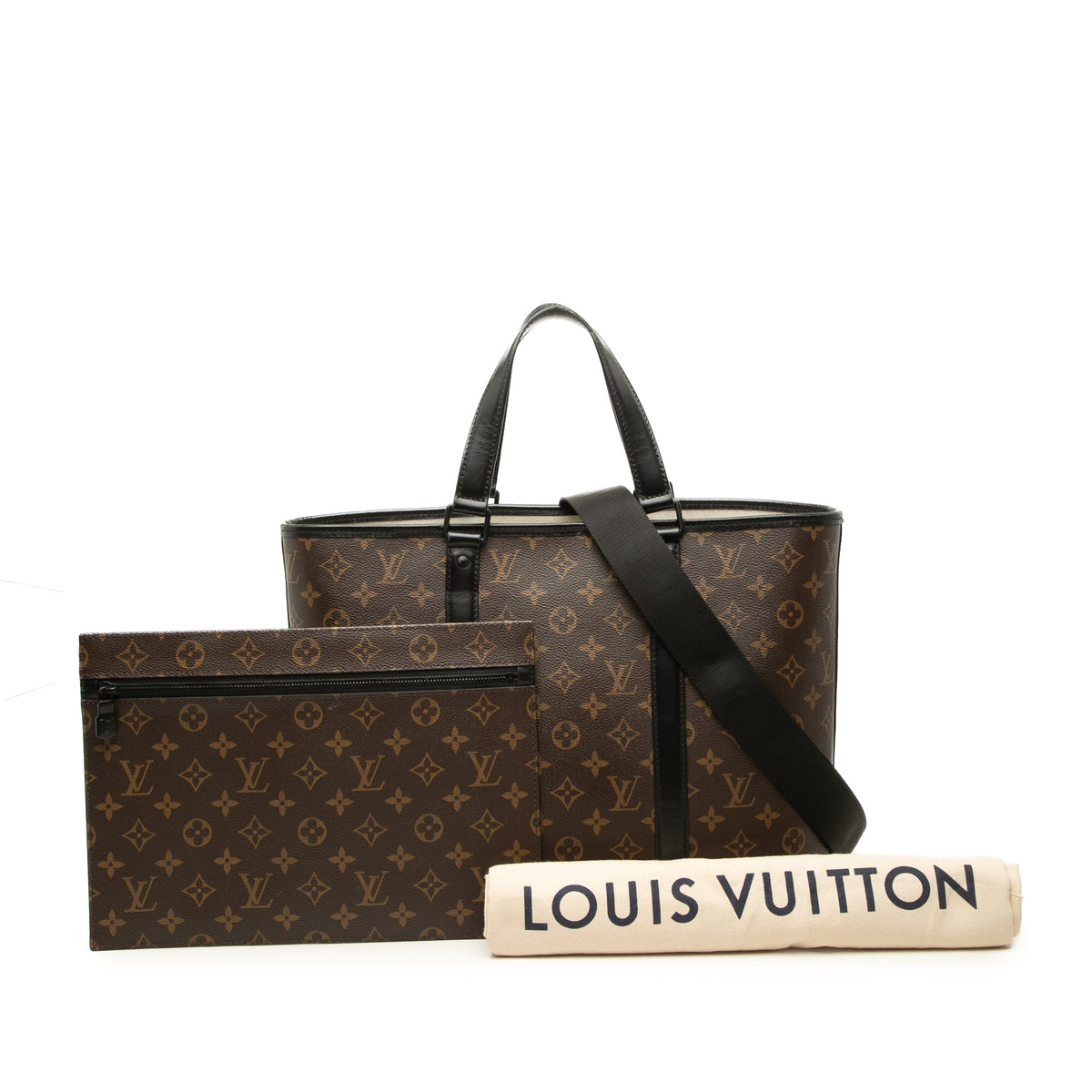 Louis Vuitton Monogram Macassar Weekend Tote PM — Brown